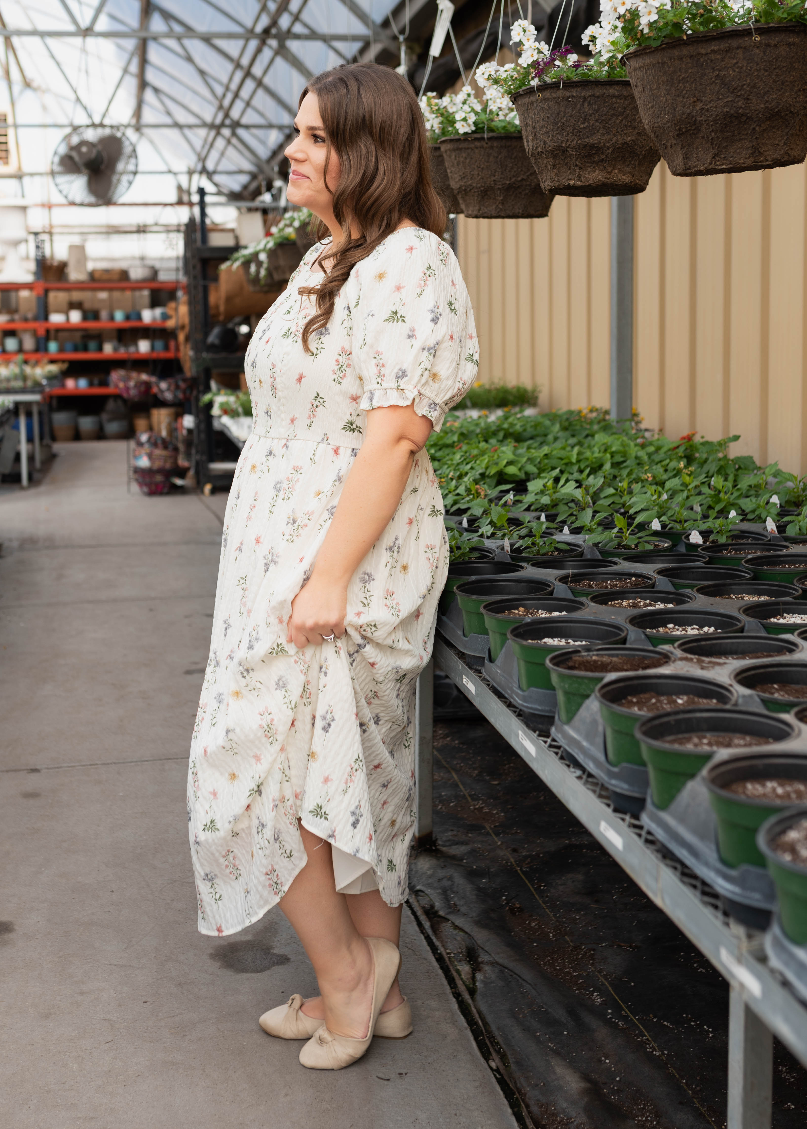 Holland Cream Floral Dress