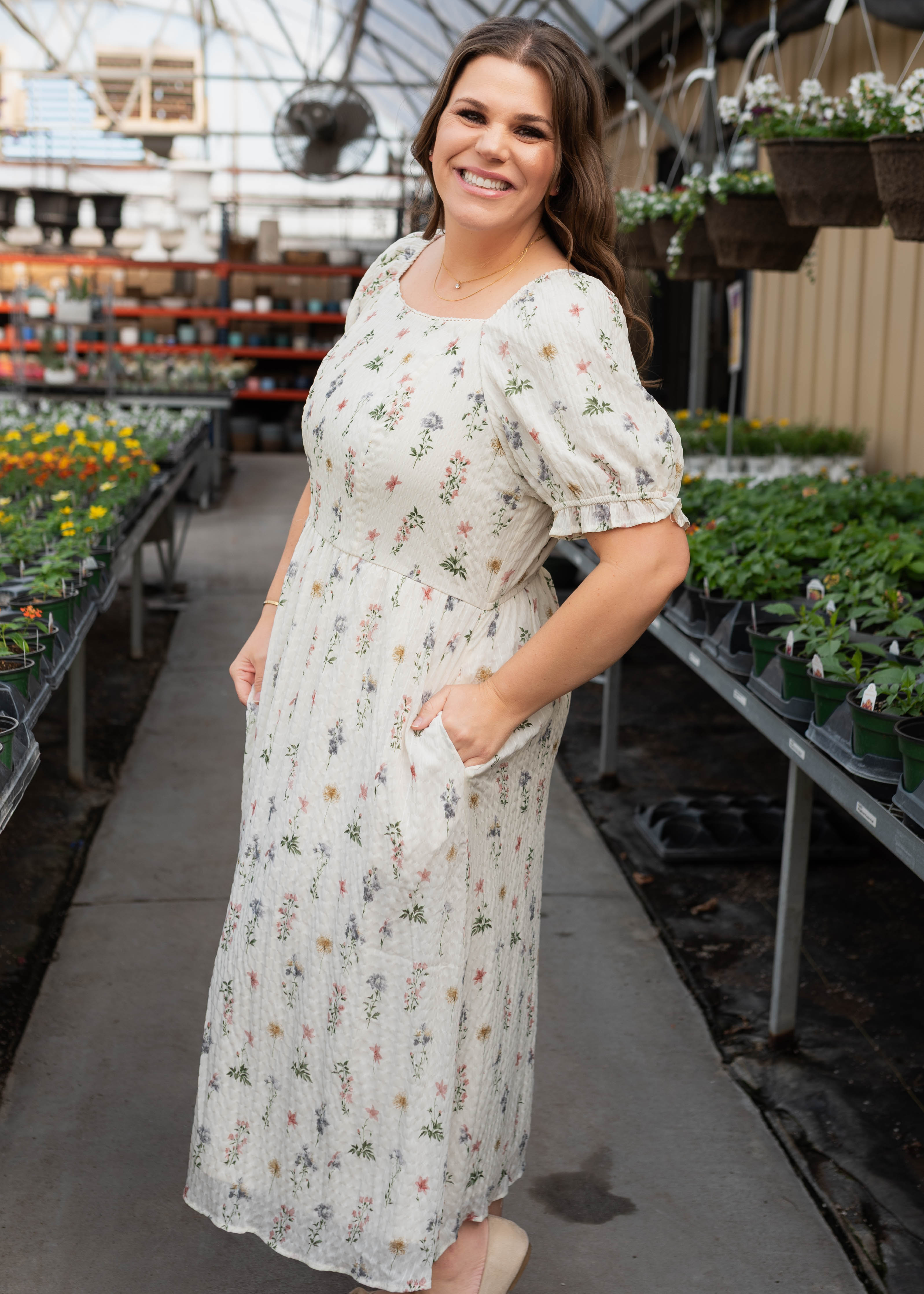 Holland Cream Floral Dress