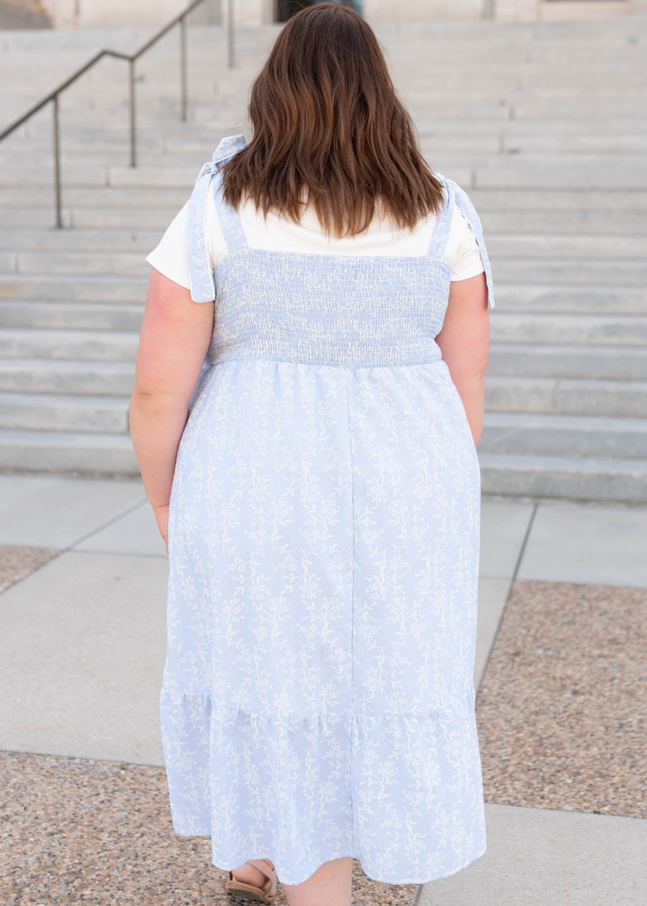 Indiana Blue Embroidered Dress