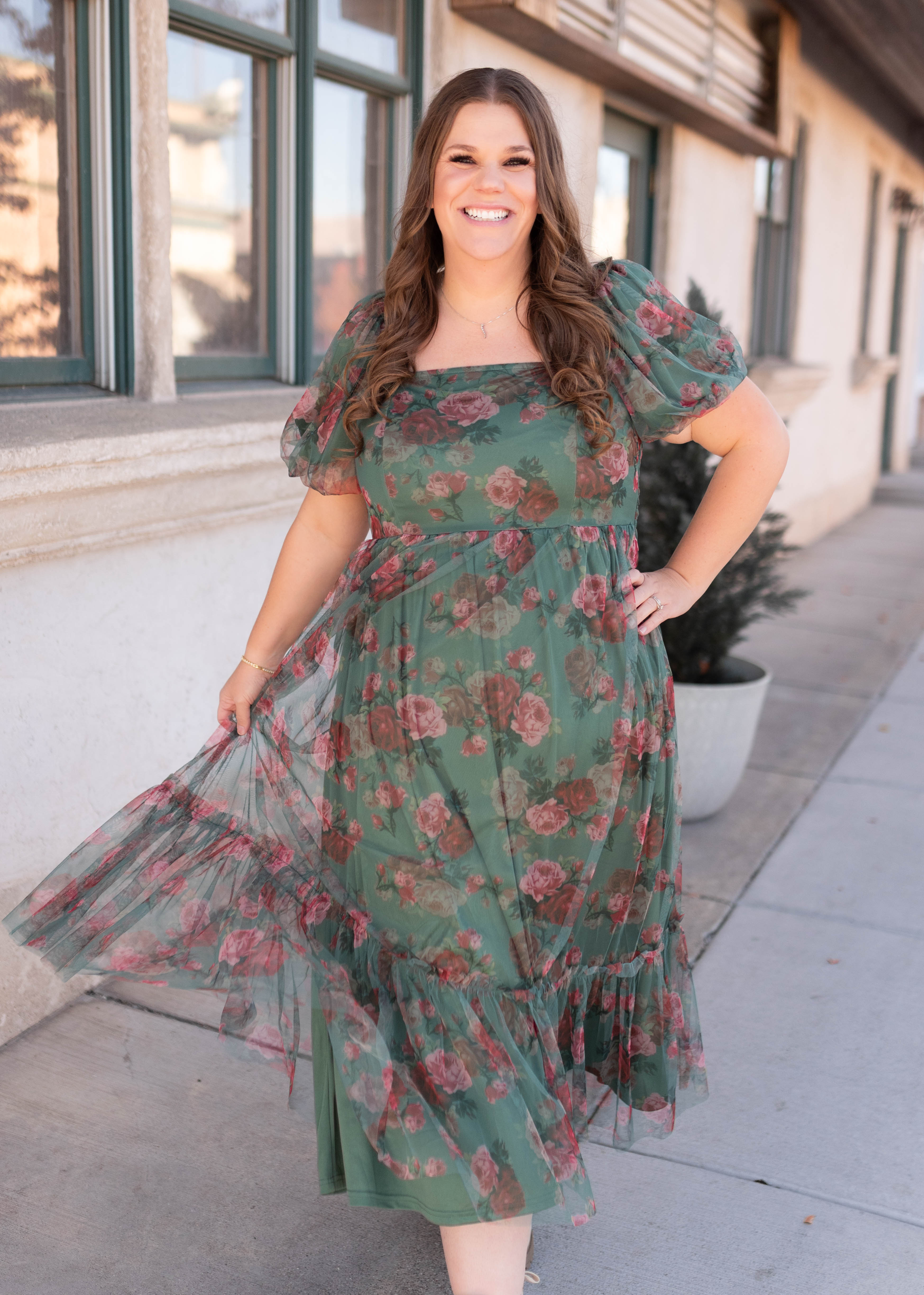 Isabella Green Tulle Dress