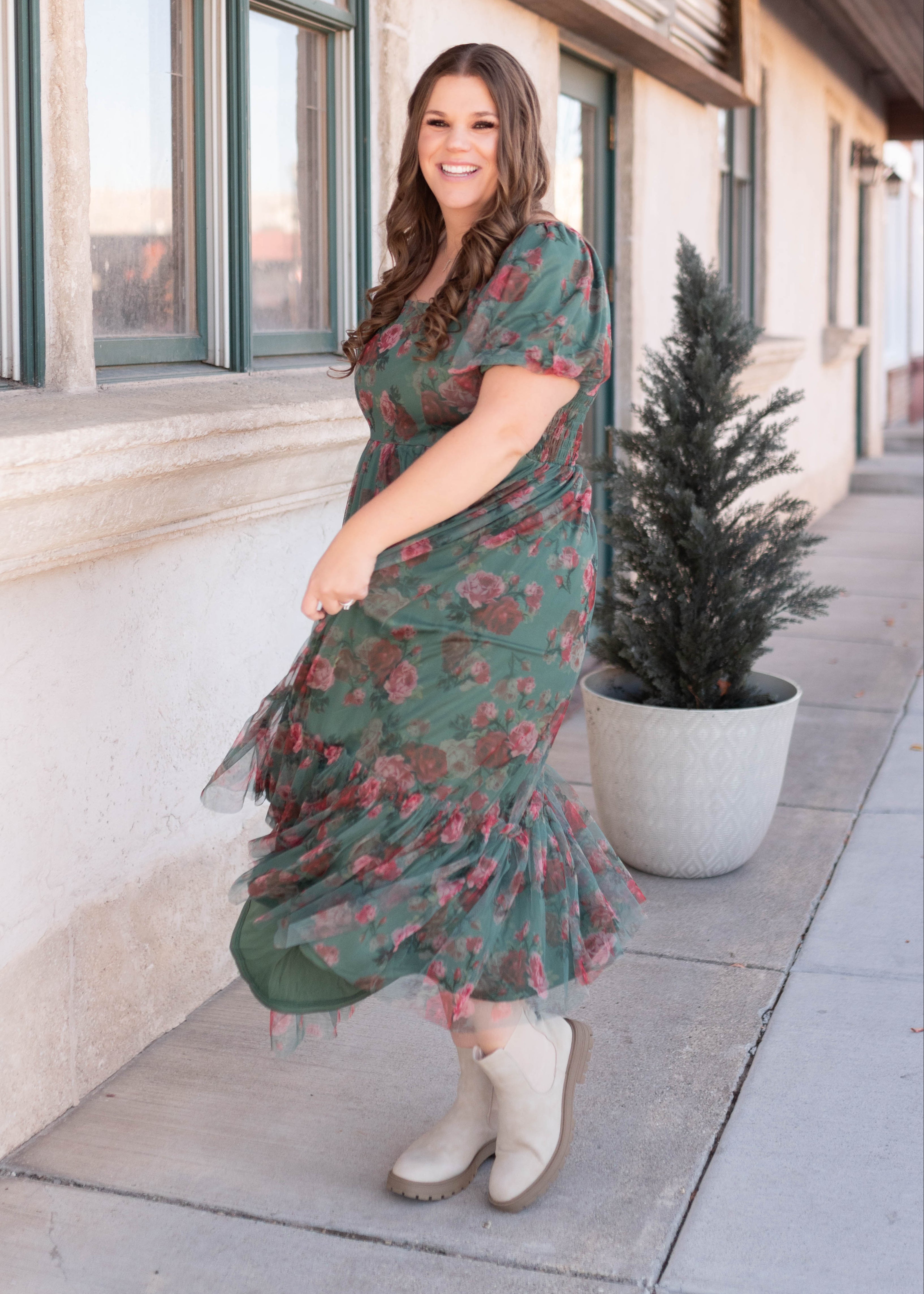 Isabella Green Tulle Dress