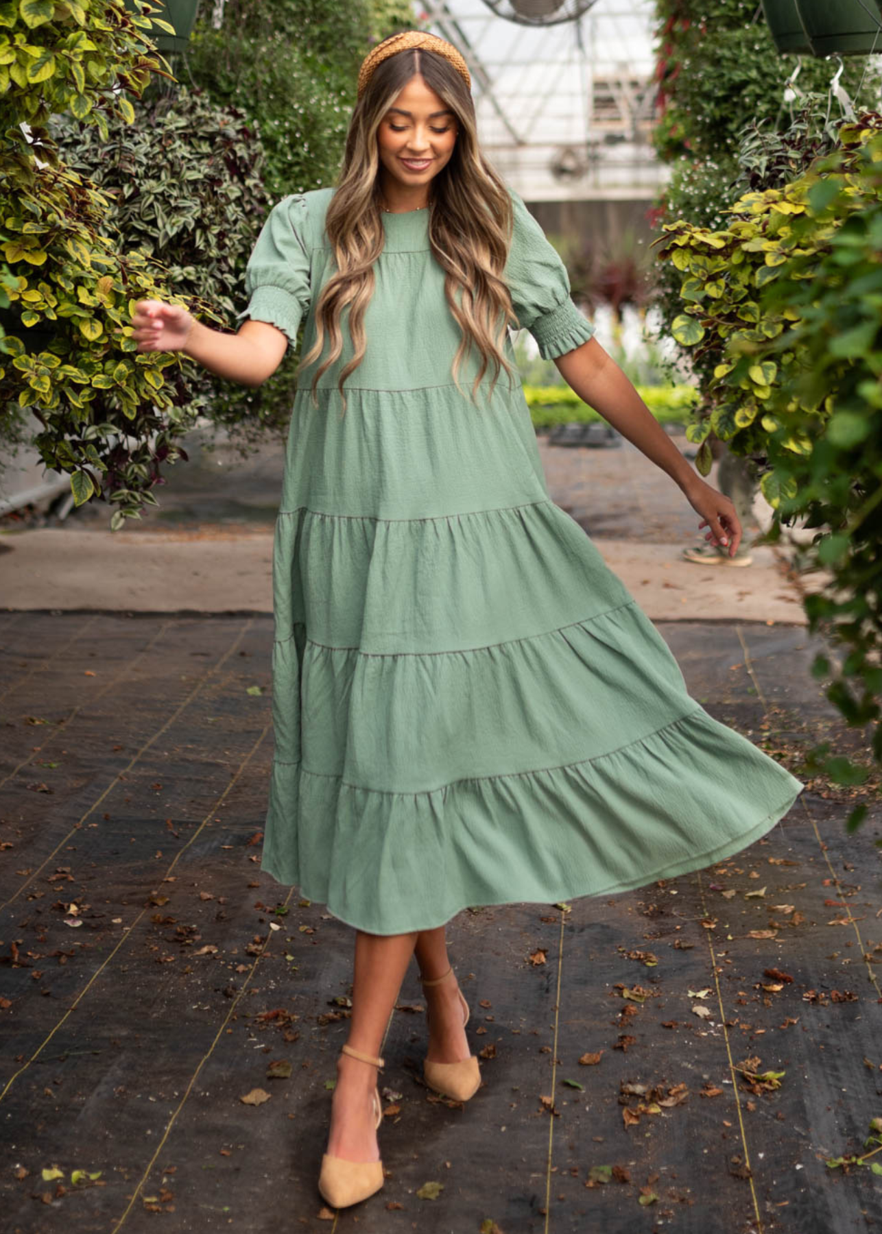 Janessa Deep Sage Dress