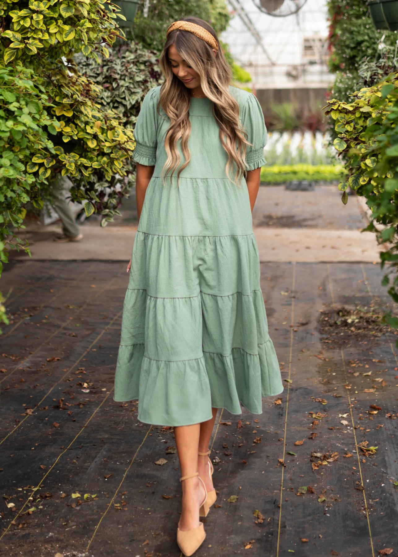 Janessa Deep Sage Dress