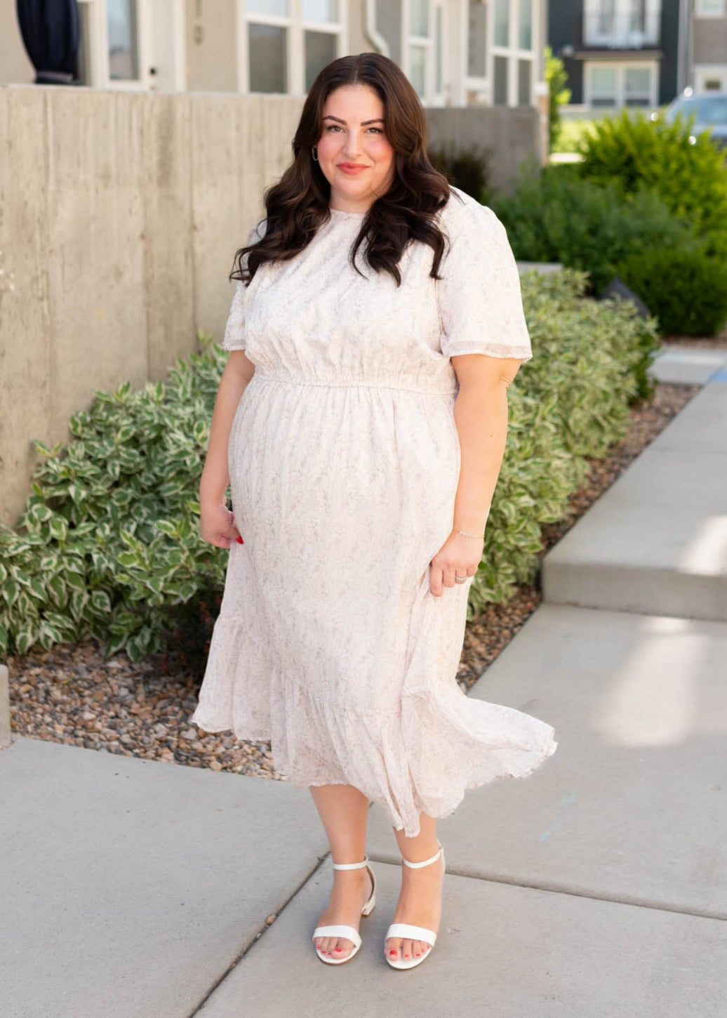 Jasmine Beige Floral Dress