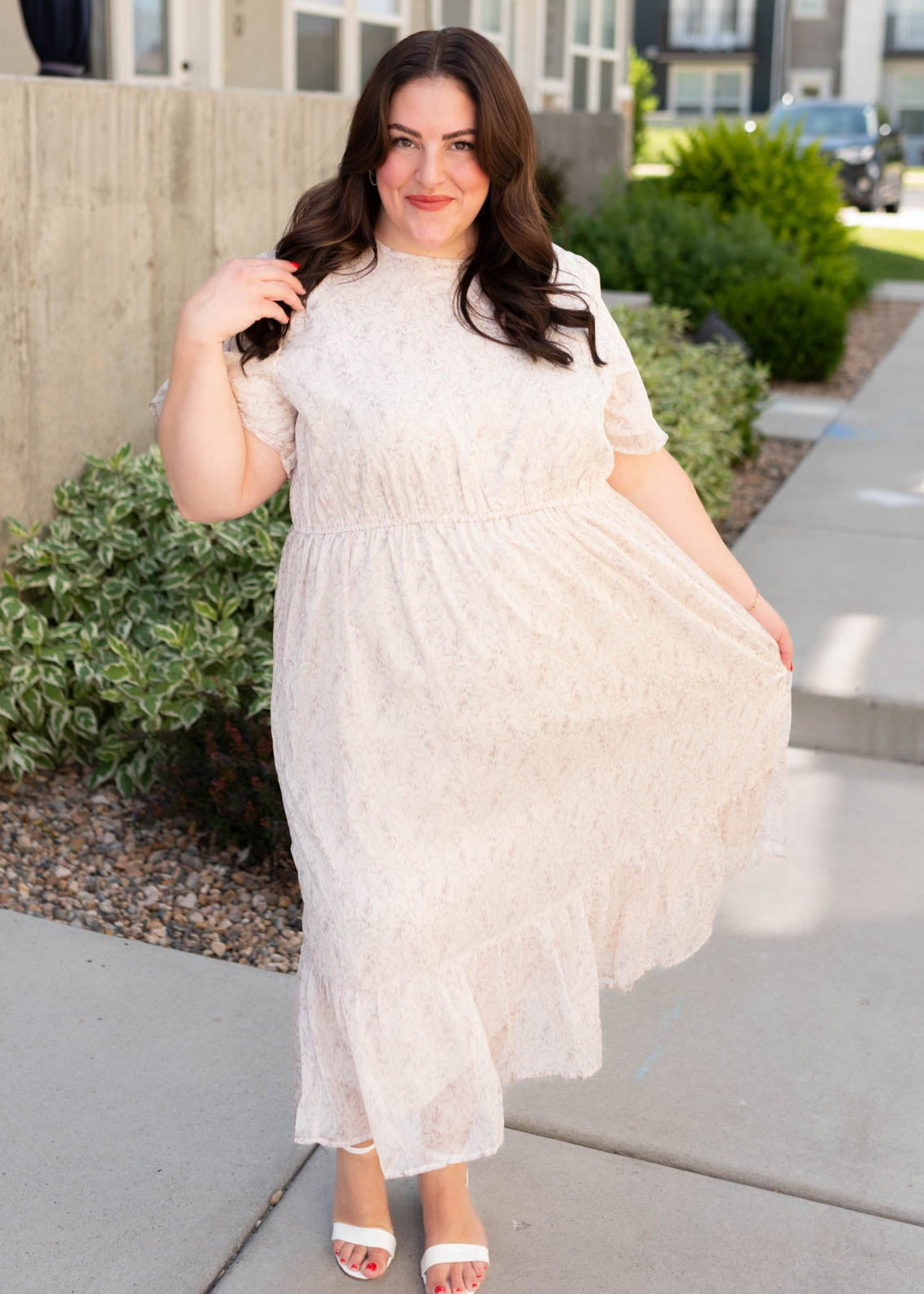Jasmine Beige Floral Dress