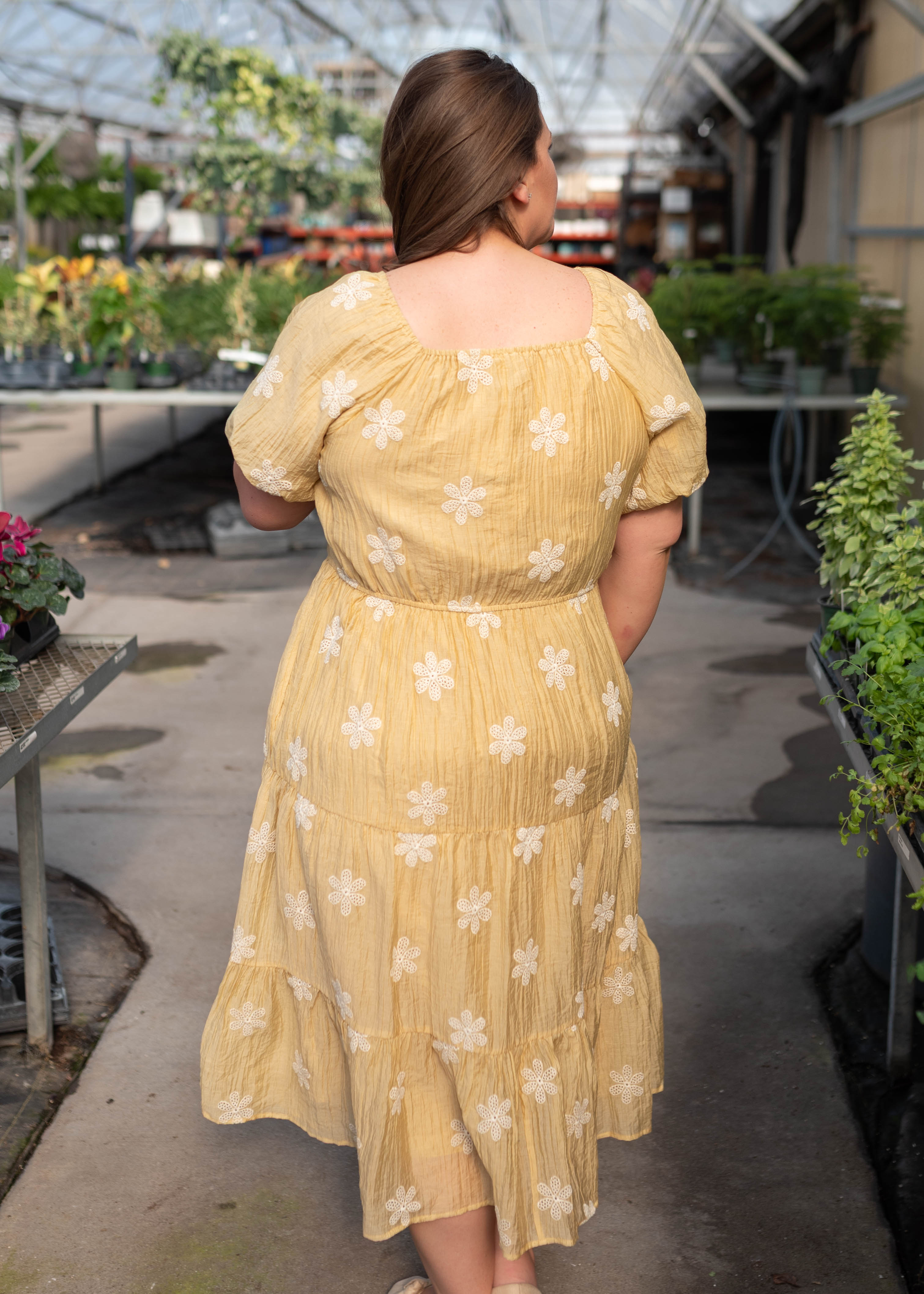 Jayla Yellow Embroidered Dress