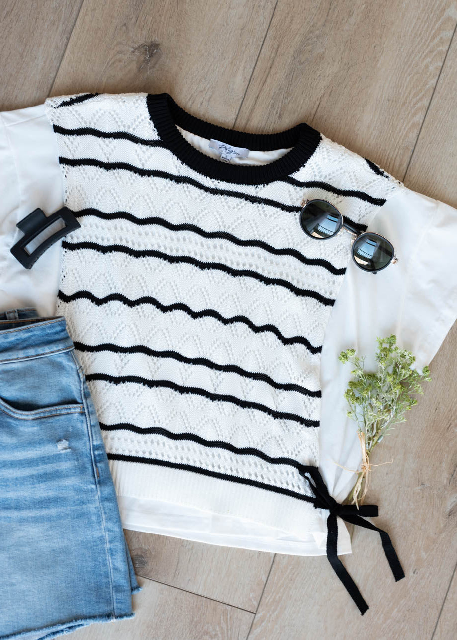 Jennie Striped Crochet Top