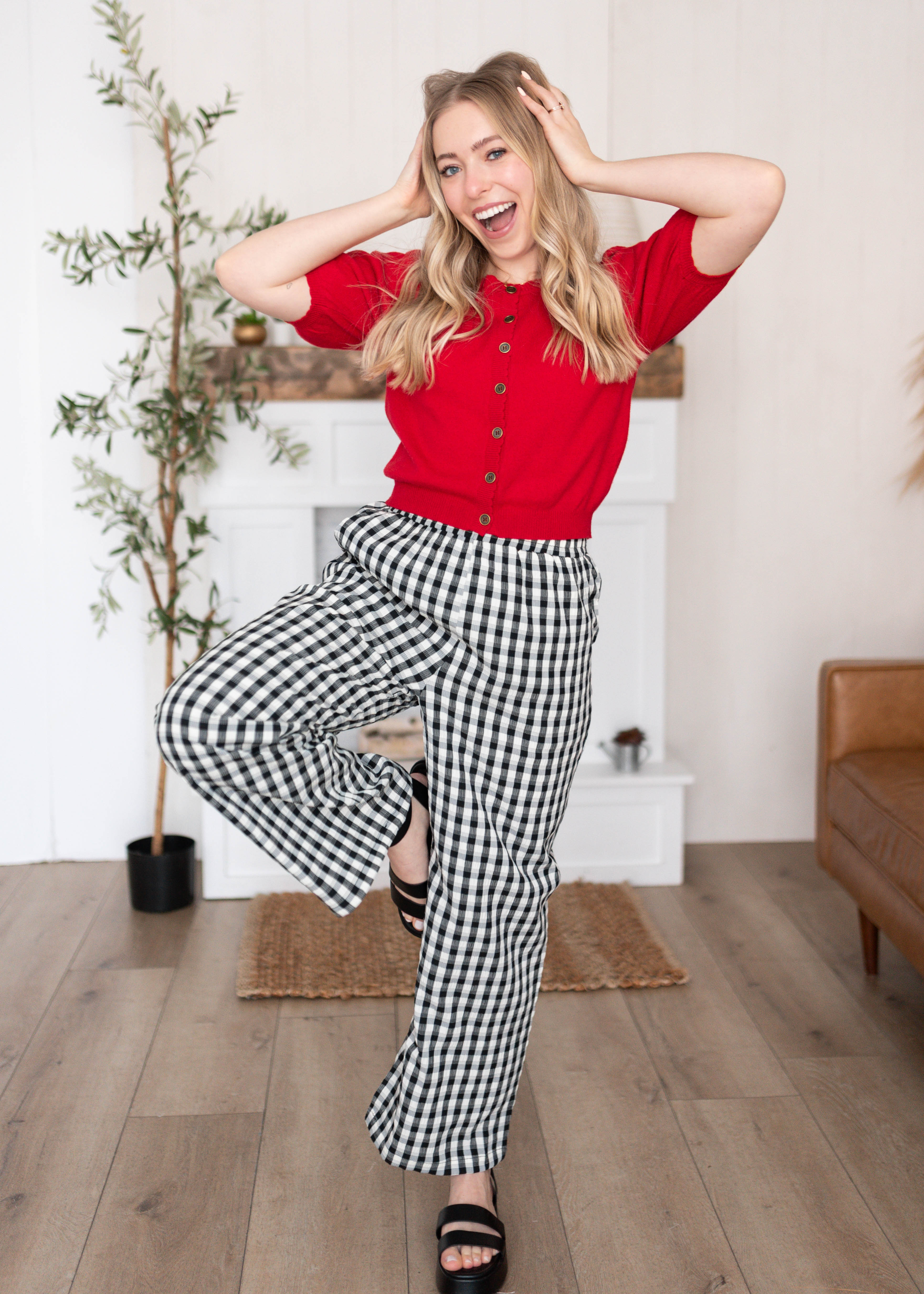 Kayla Black Gingham Pants