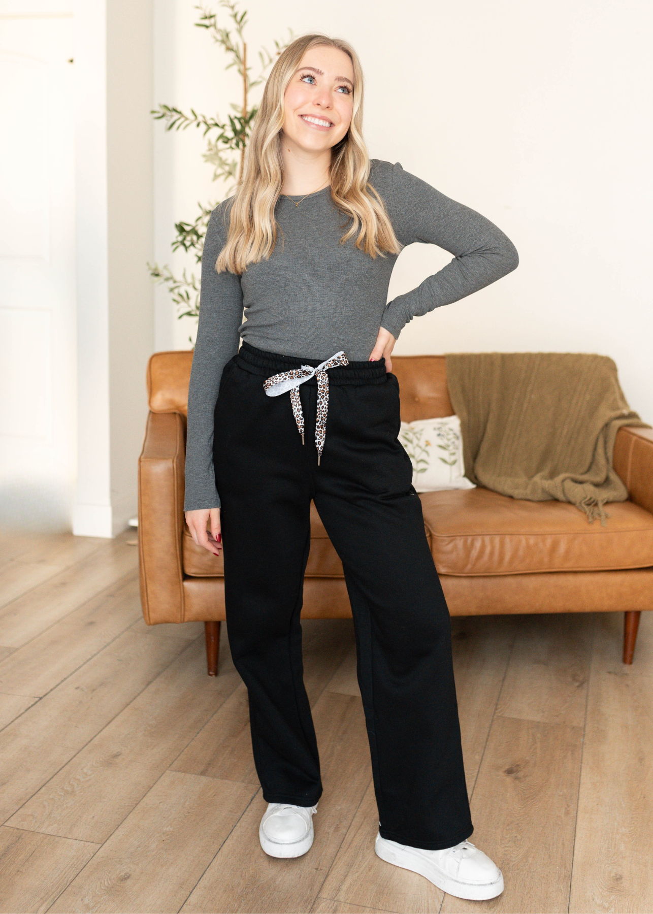 Kinsley Leopard Tie Sweatpants