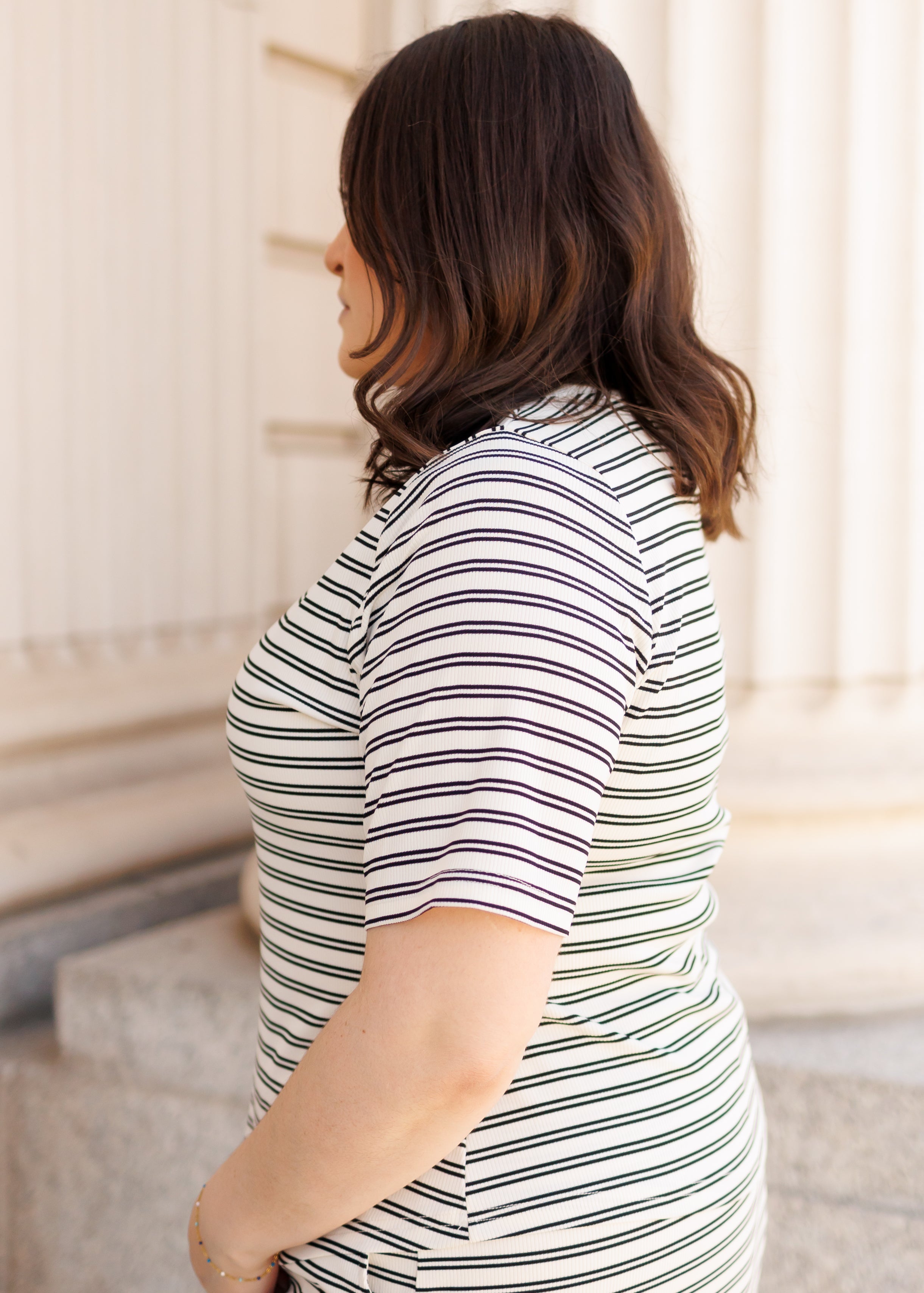 Klara Black Striped Top