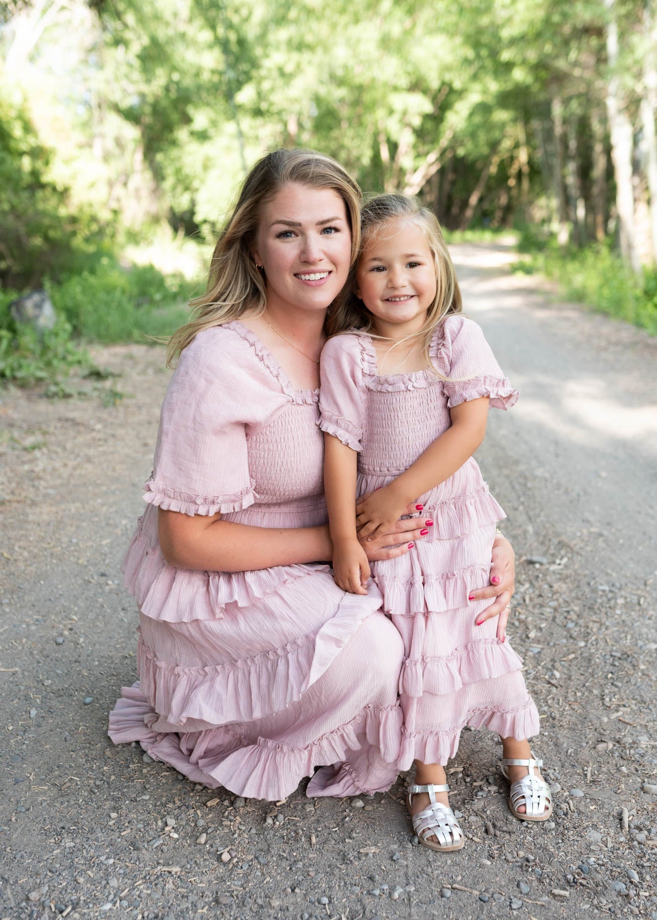 Korin Pink Ruffle Tiered Dress