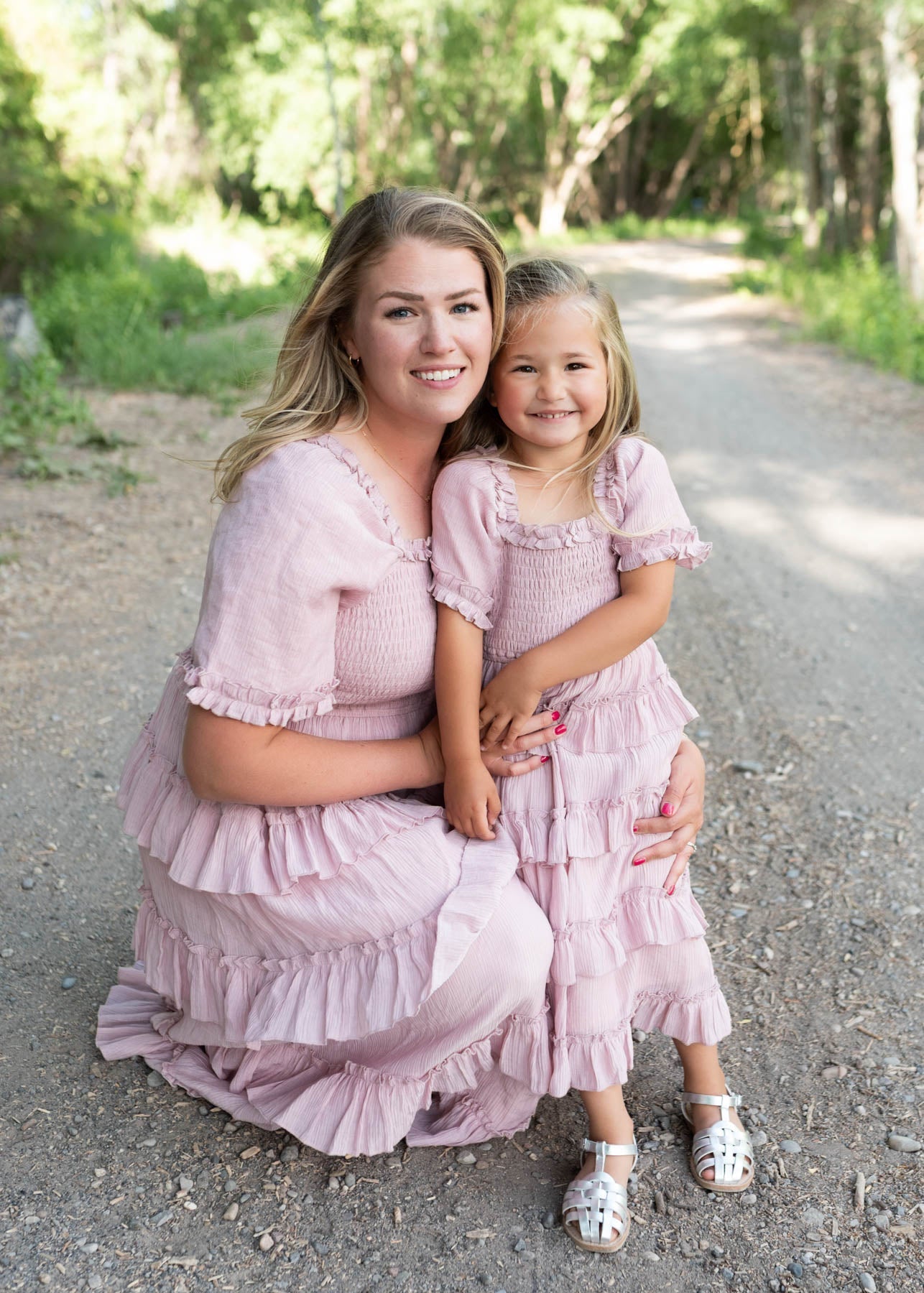 Korin Pink Ruffle Tiered Dress