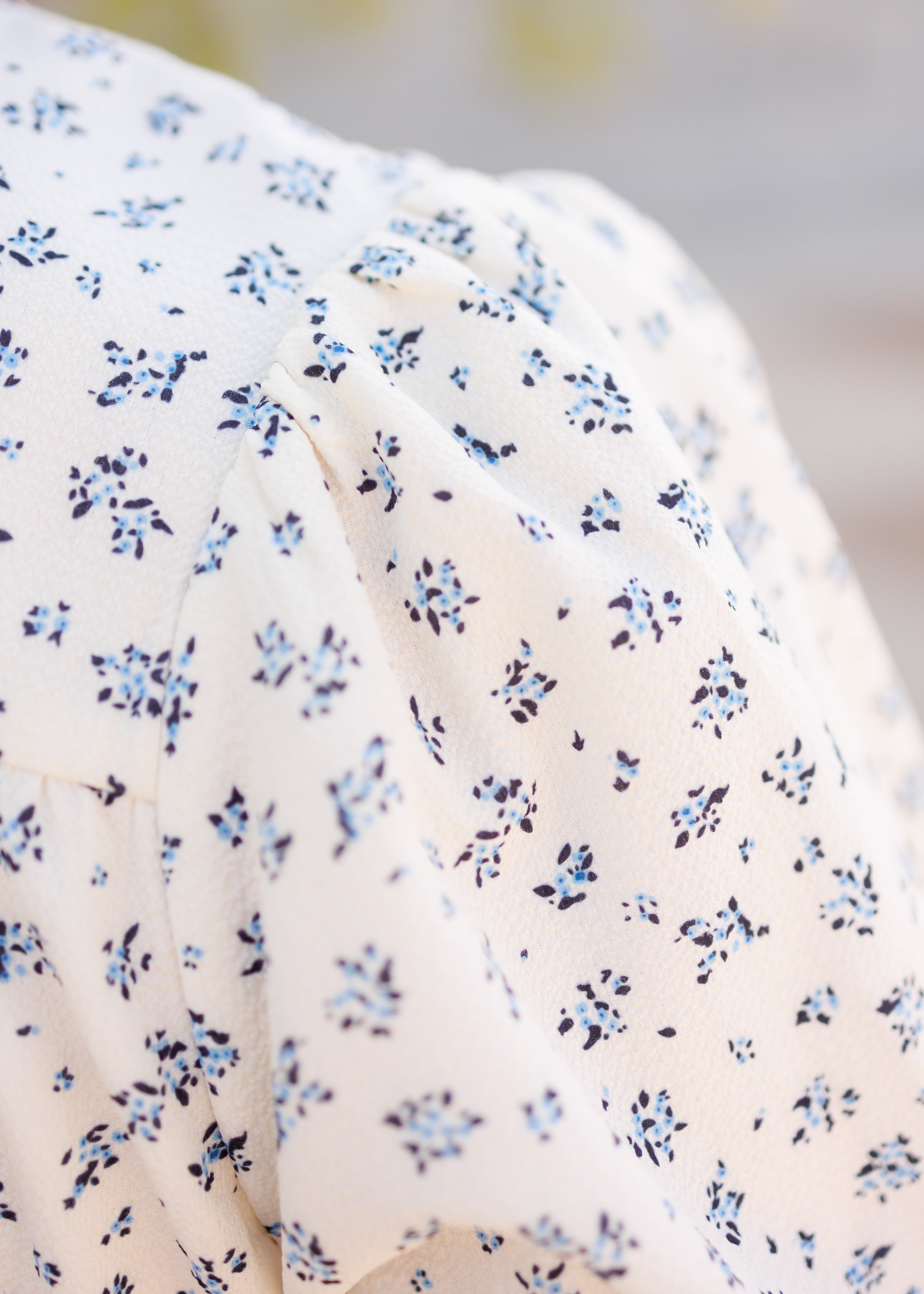 Layla Blue Floral Smocked Dress