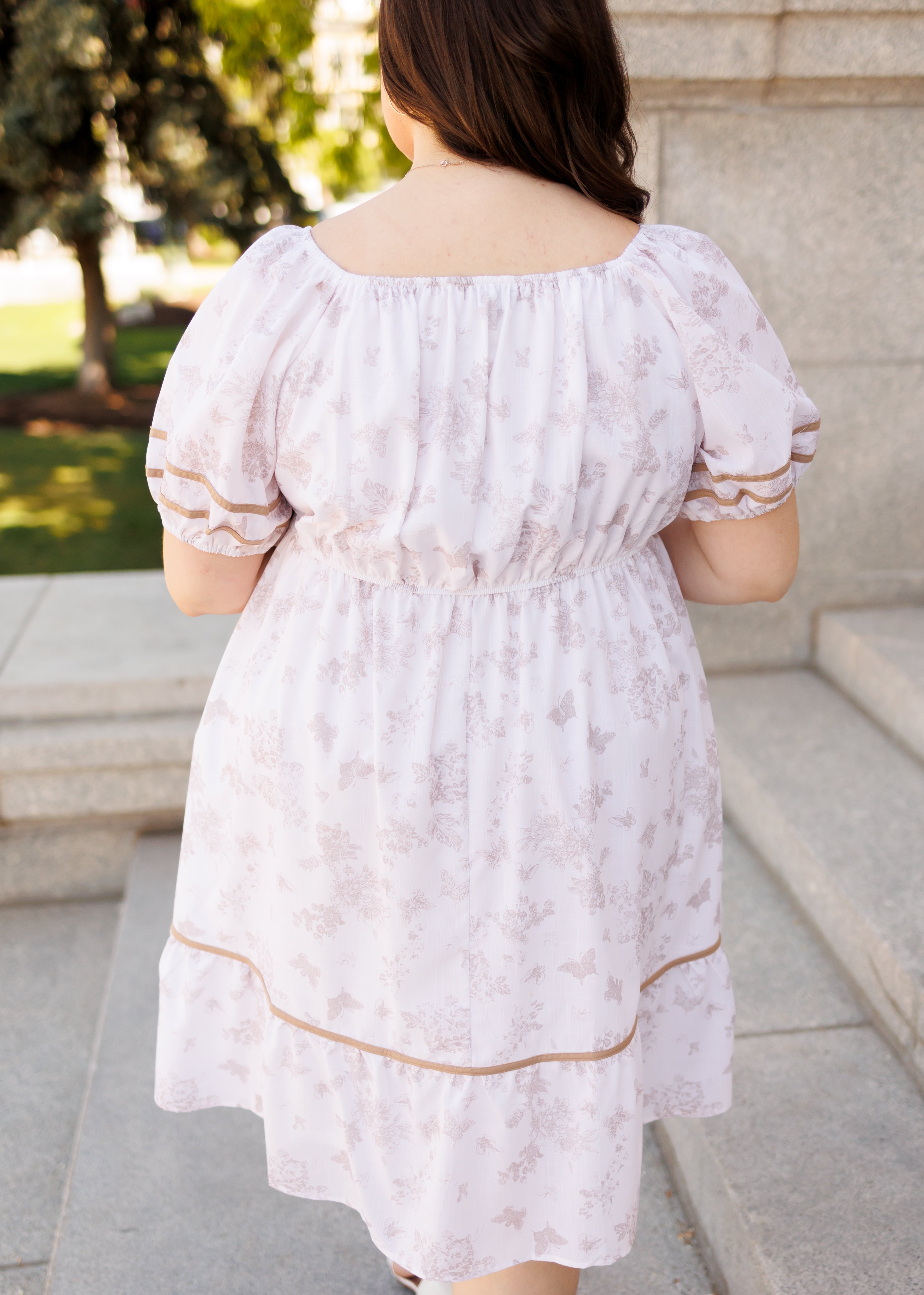 Layla Natural Floral Dress