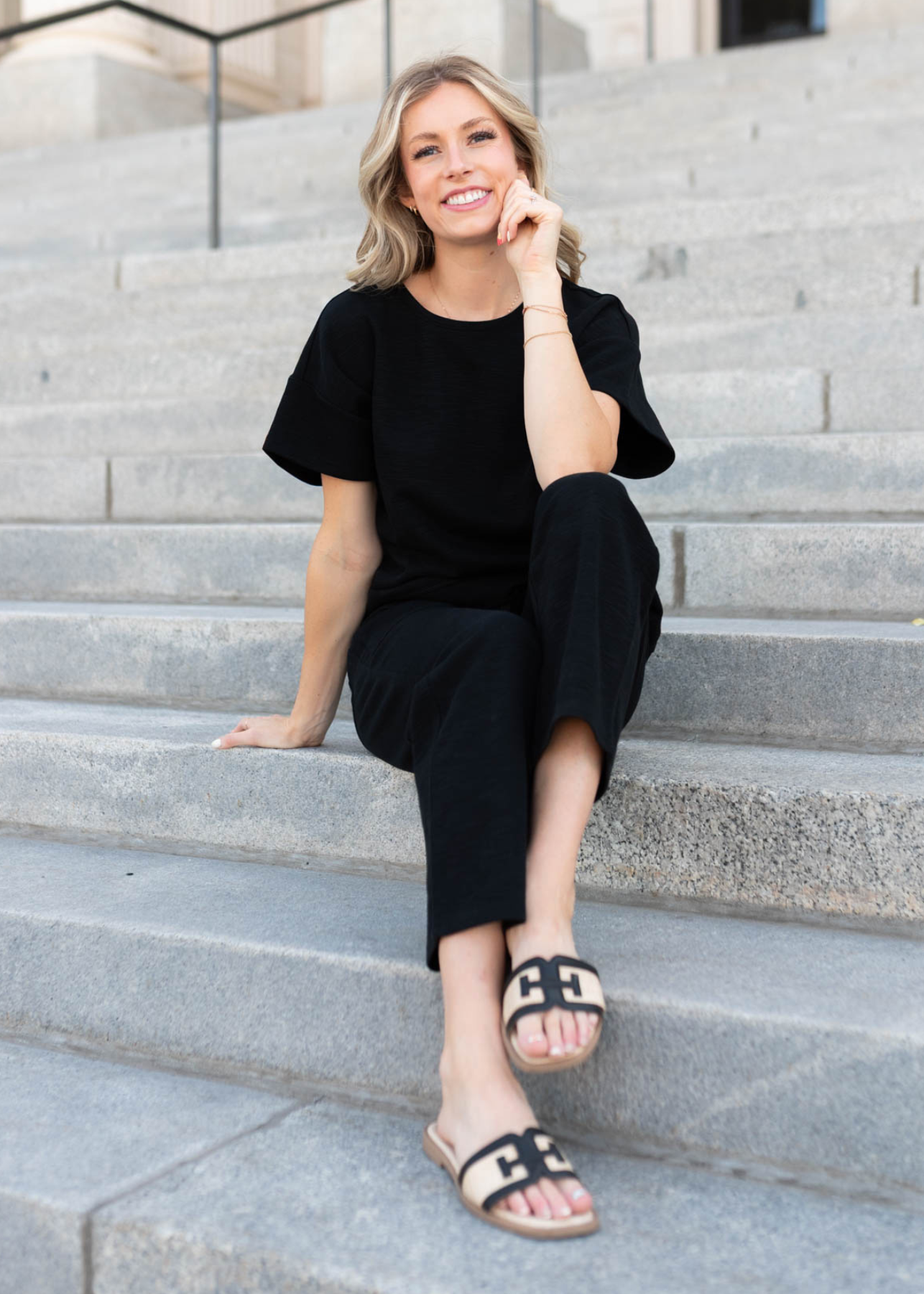 Lillian Black Knit Pants