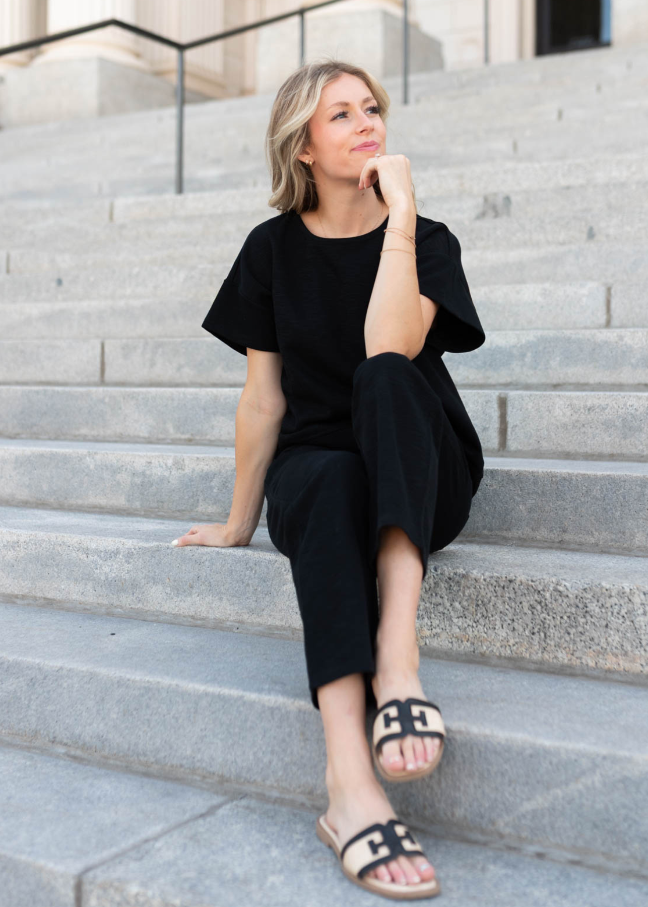 Lillian Black Knit Pants