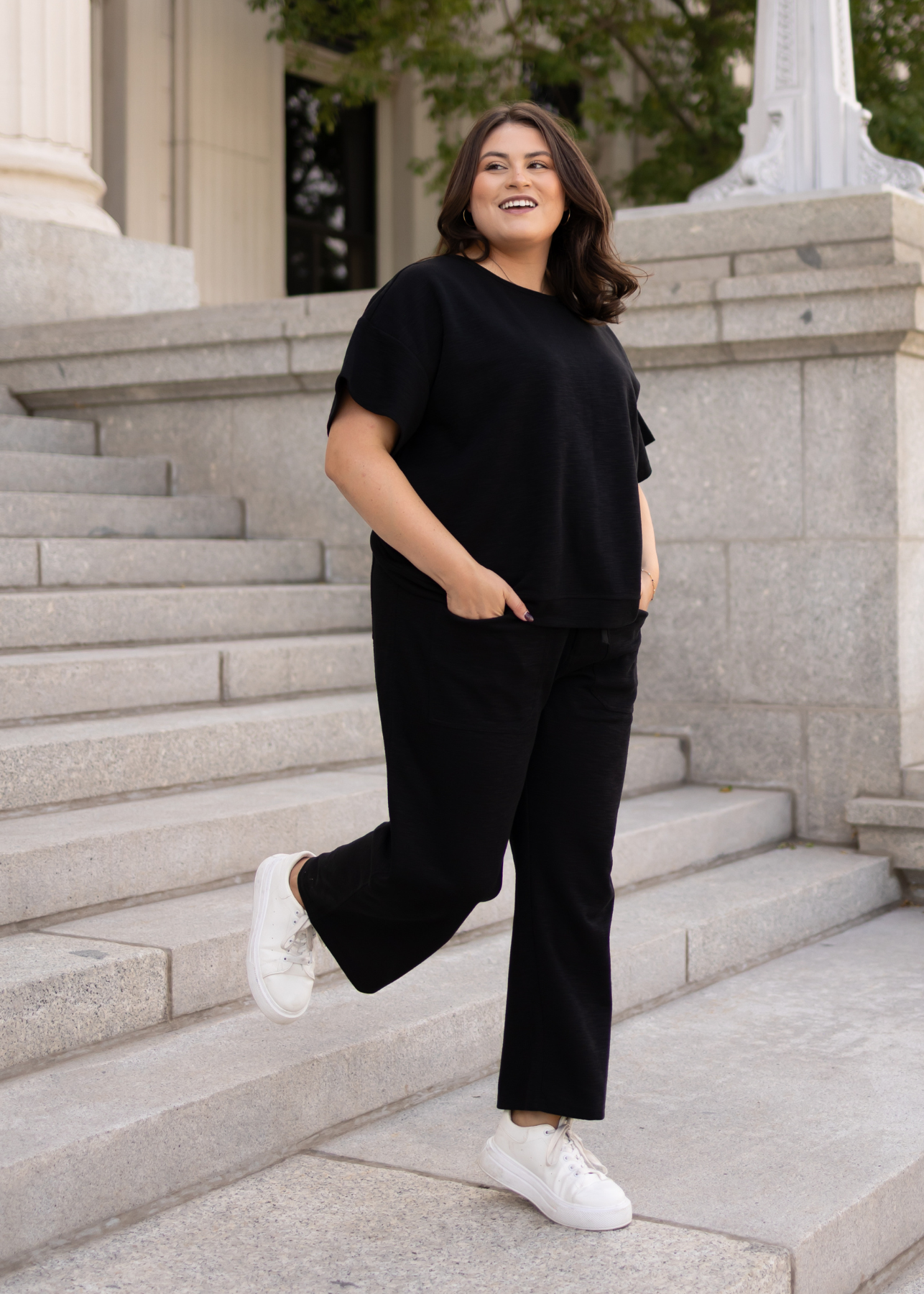 Lillian Black Knit Pants
