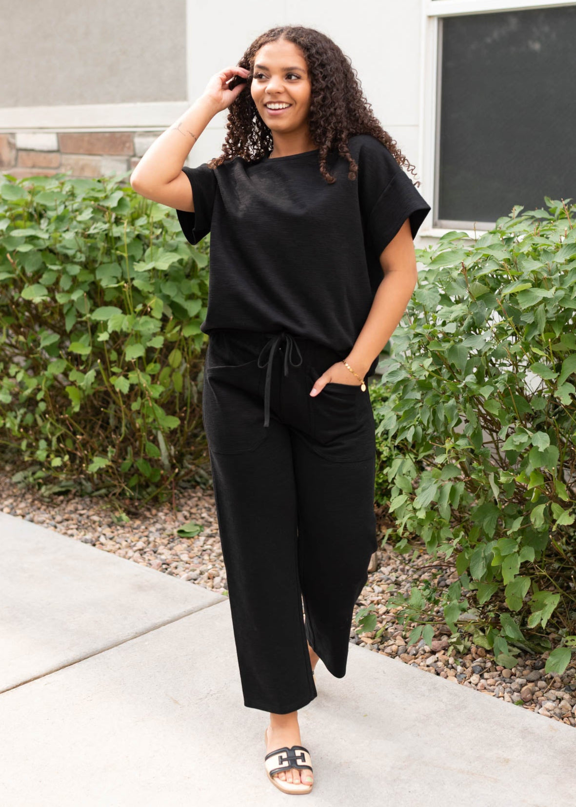 Lillian Black Knit Pants