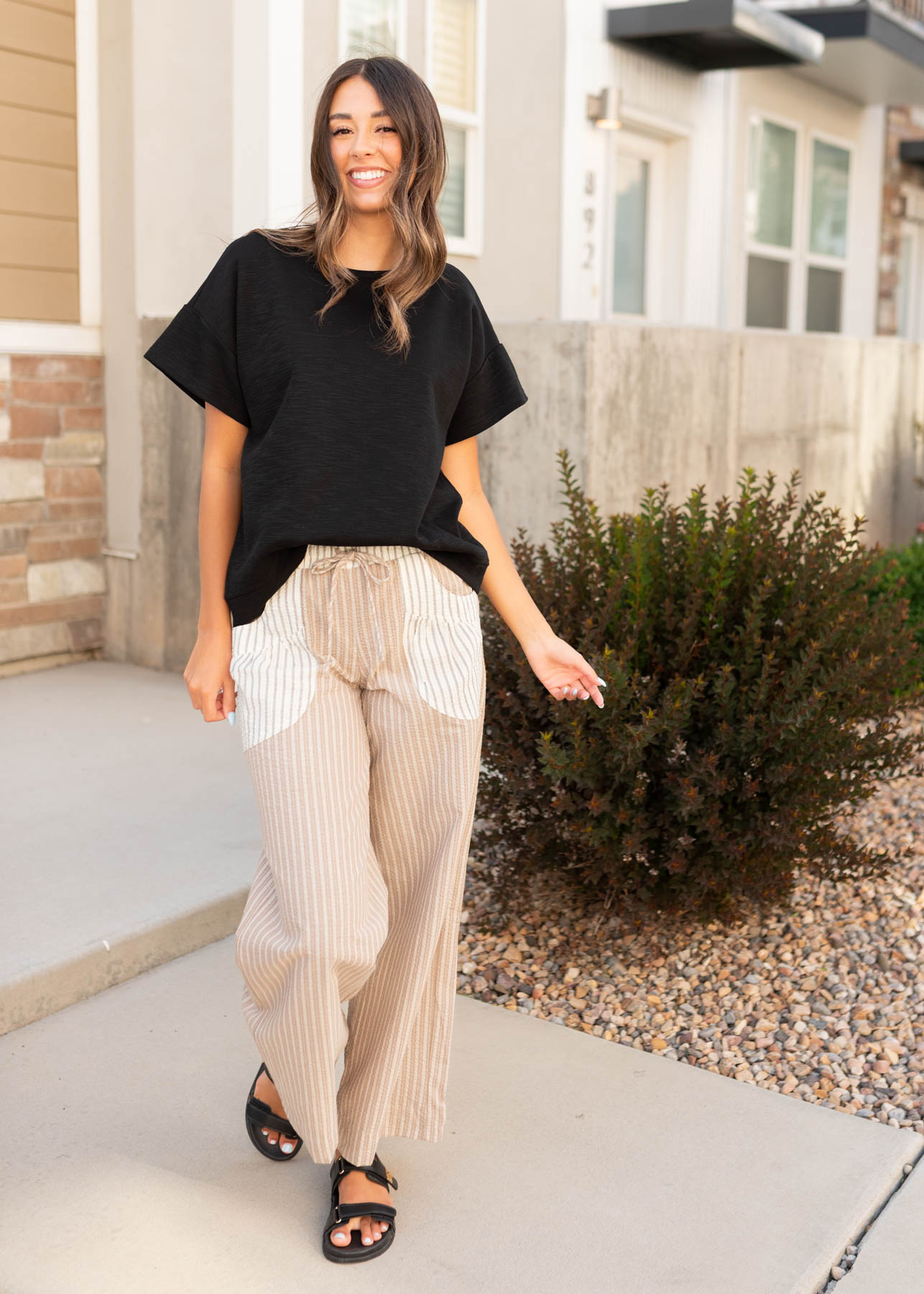 Lillian Black Knit Top