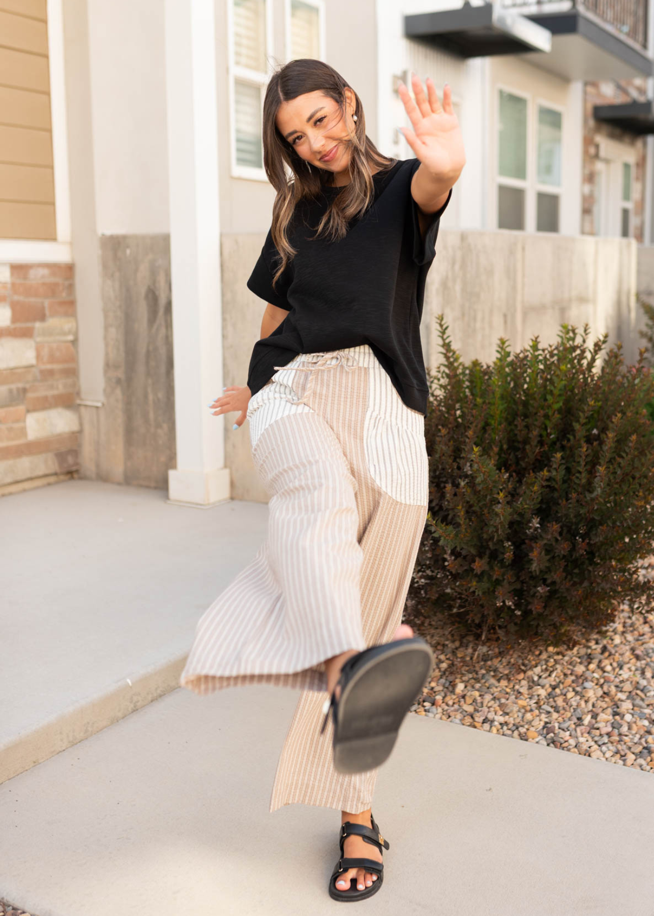 Lillian Black Knit Top