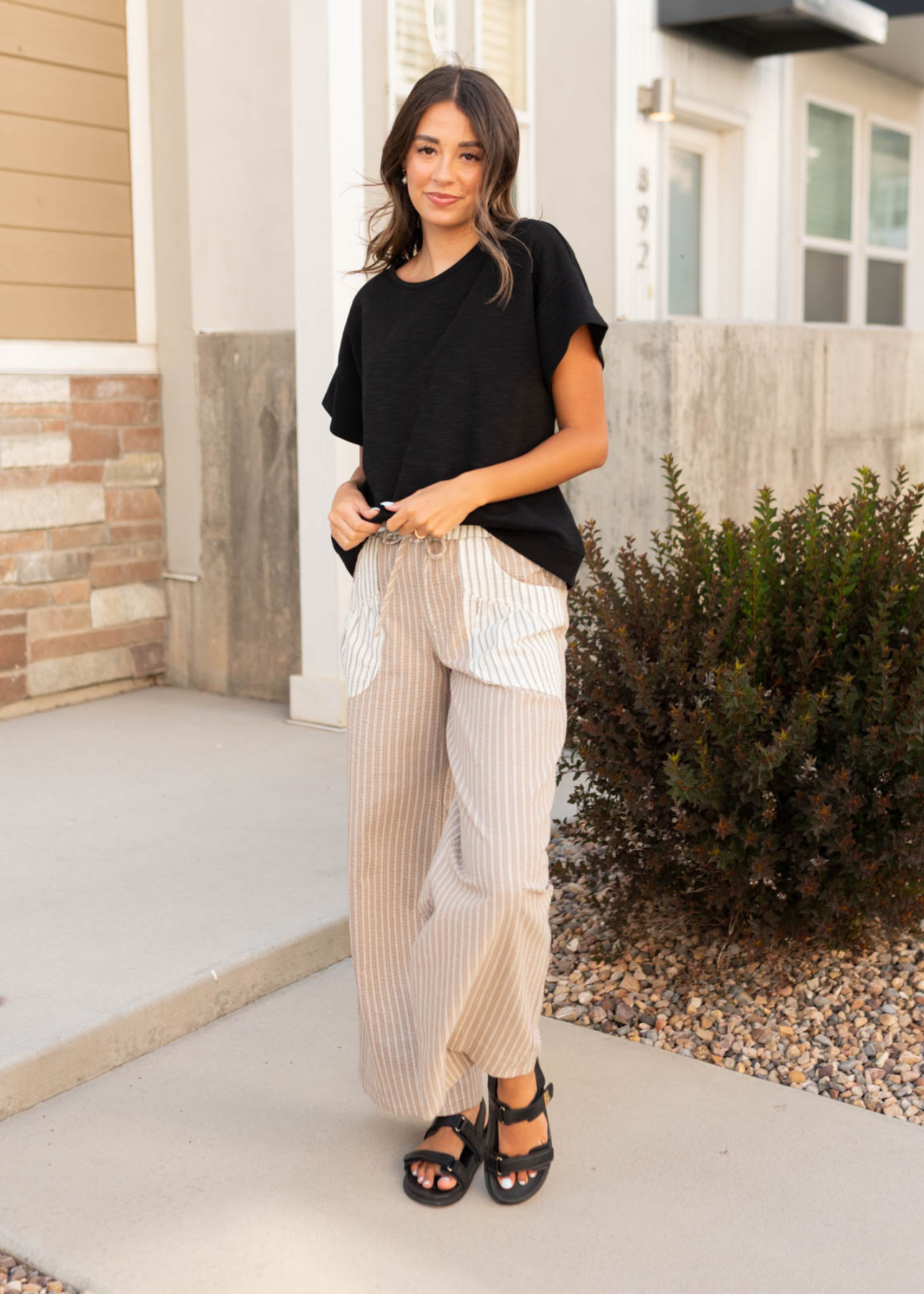 Lillian Black Knit Top