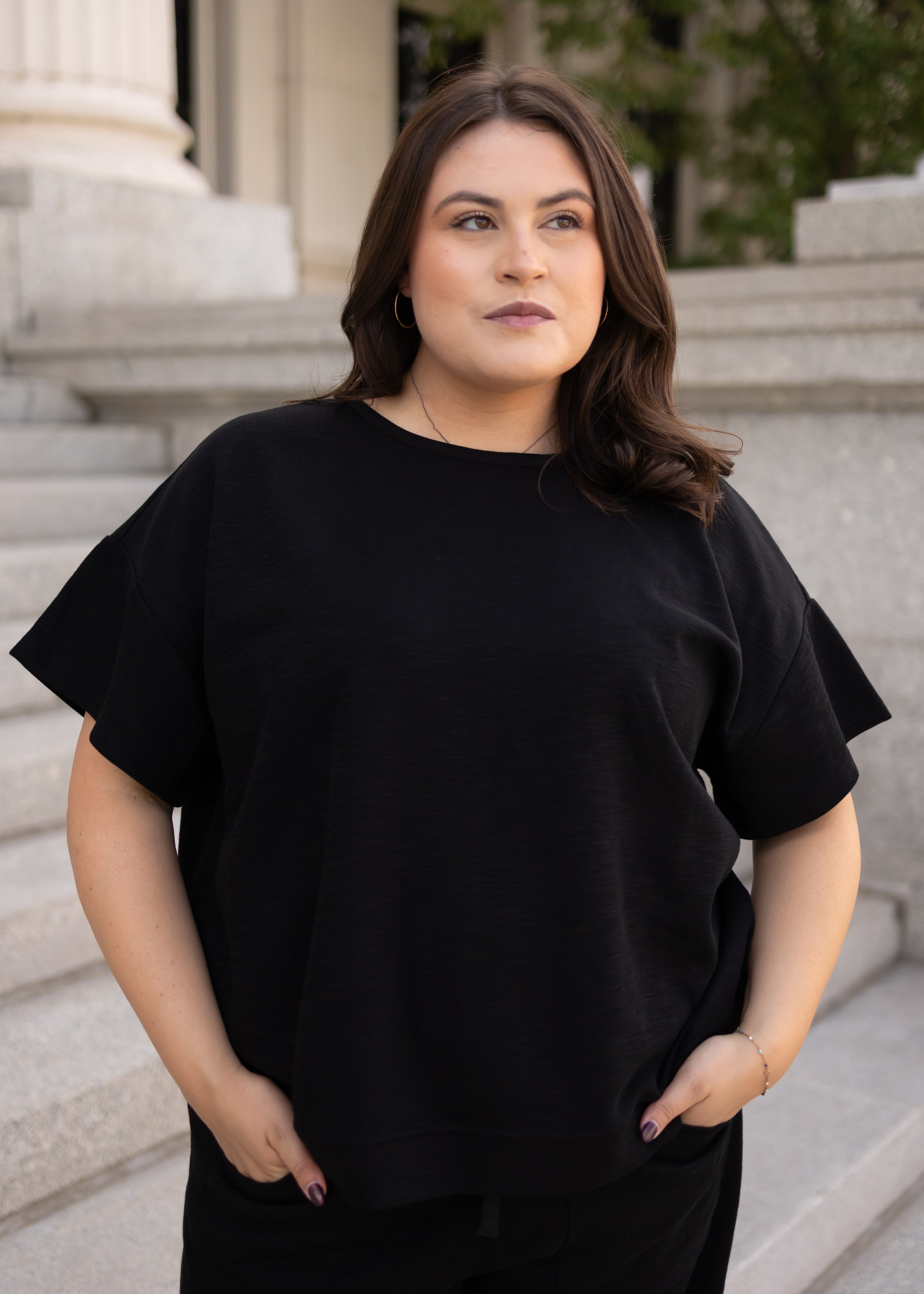 Lillian Black Knit Top