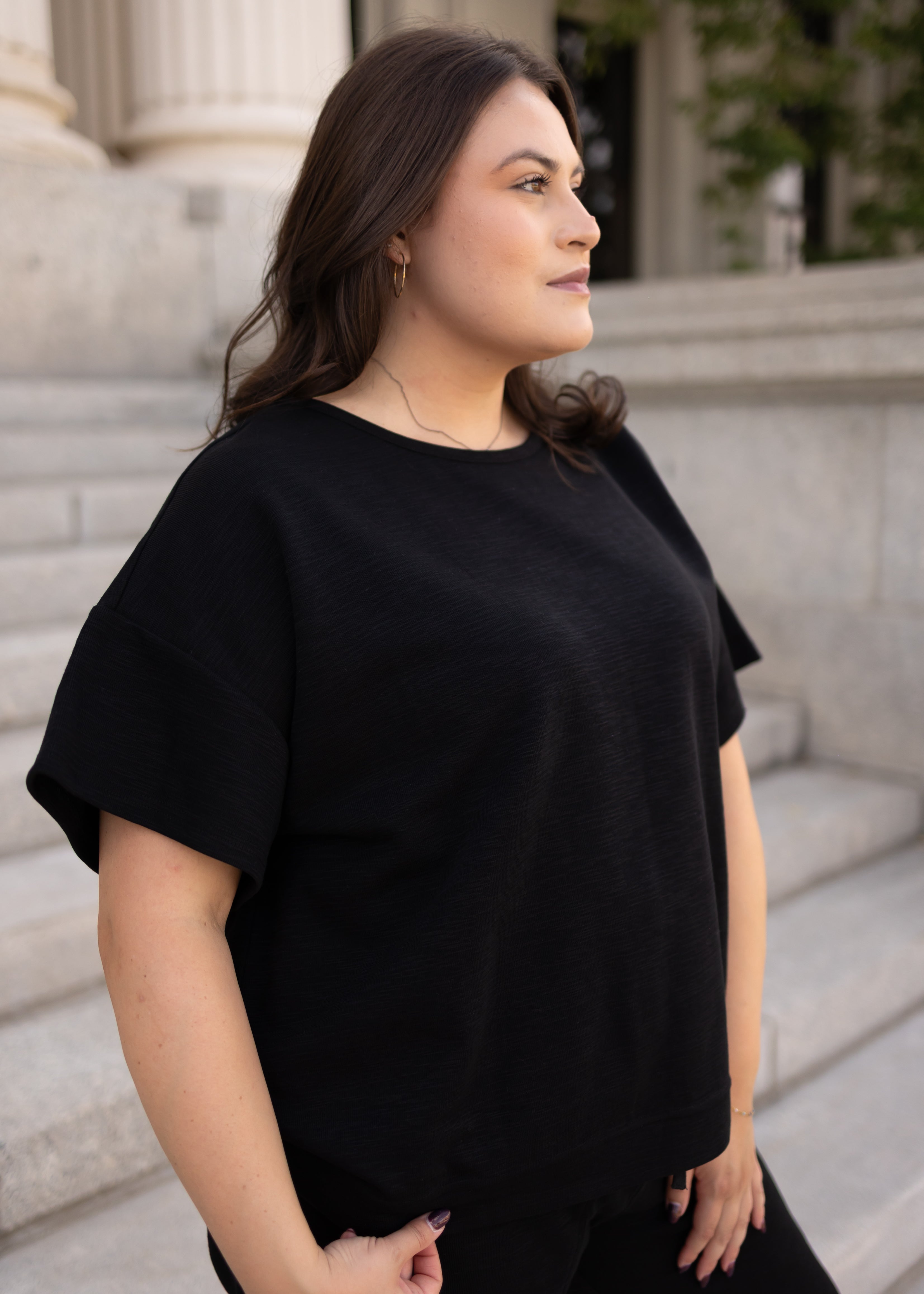 Lillian Black Knit Top