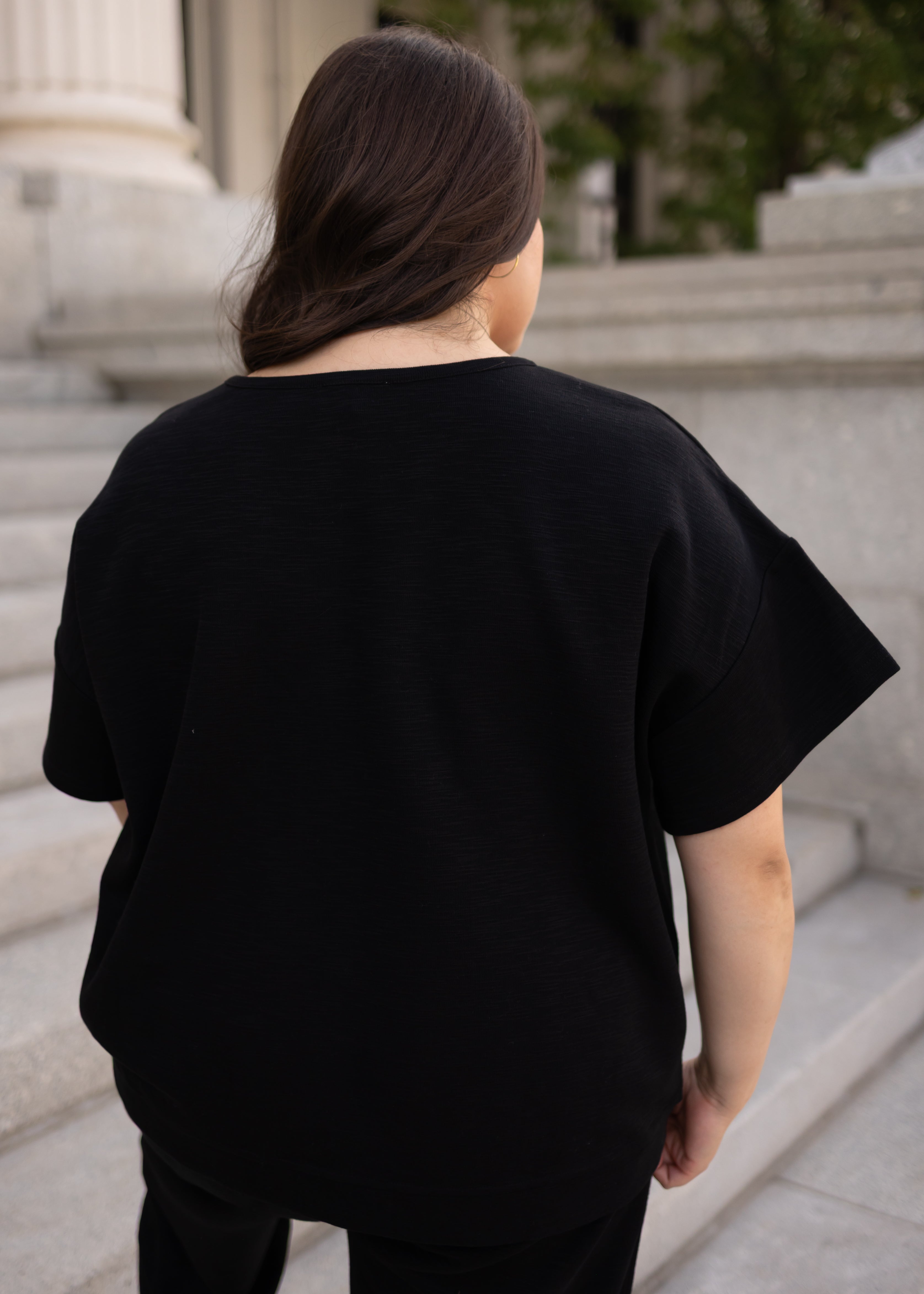 Lillian Black Knit Top
