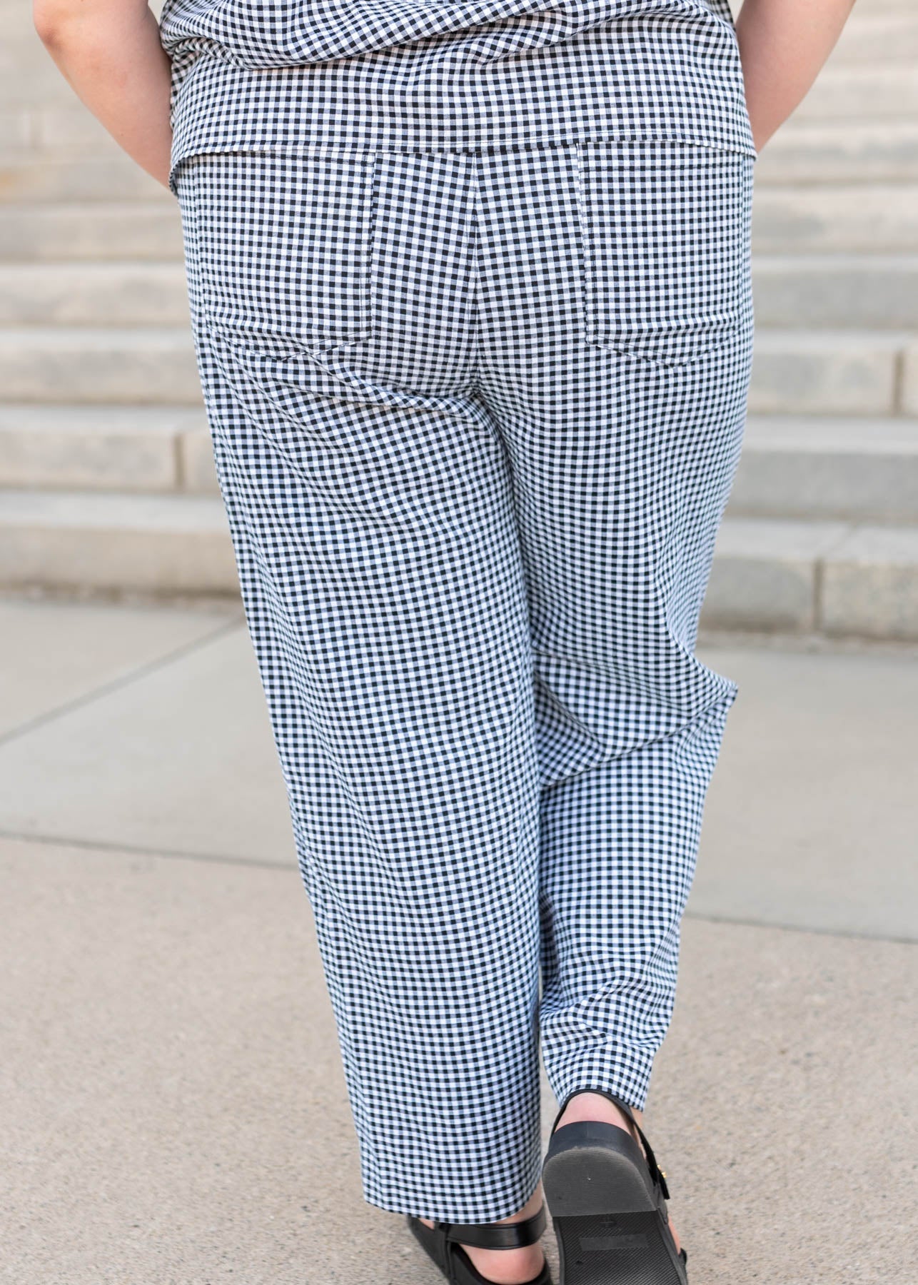 Lois Black Gingham Pants
