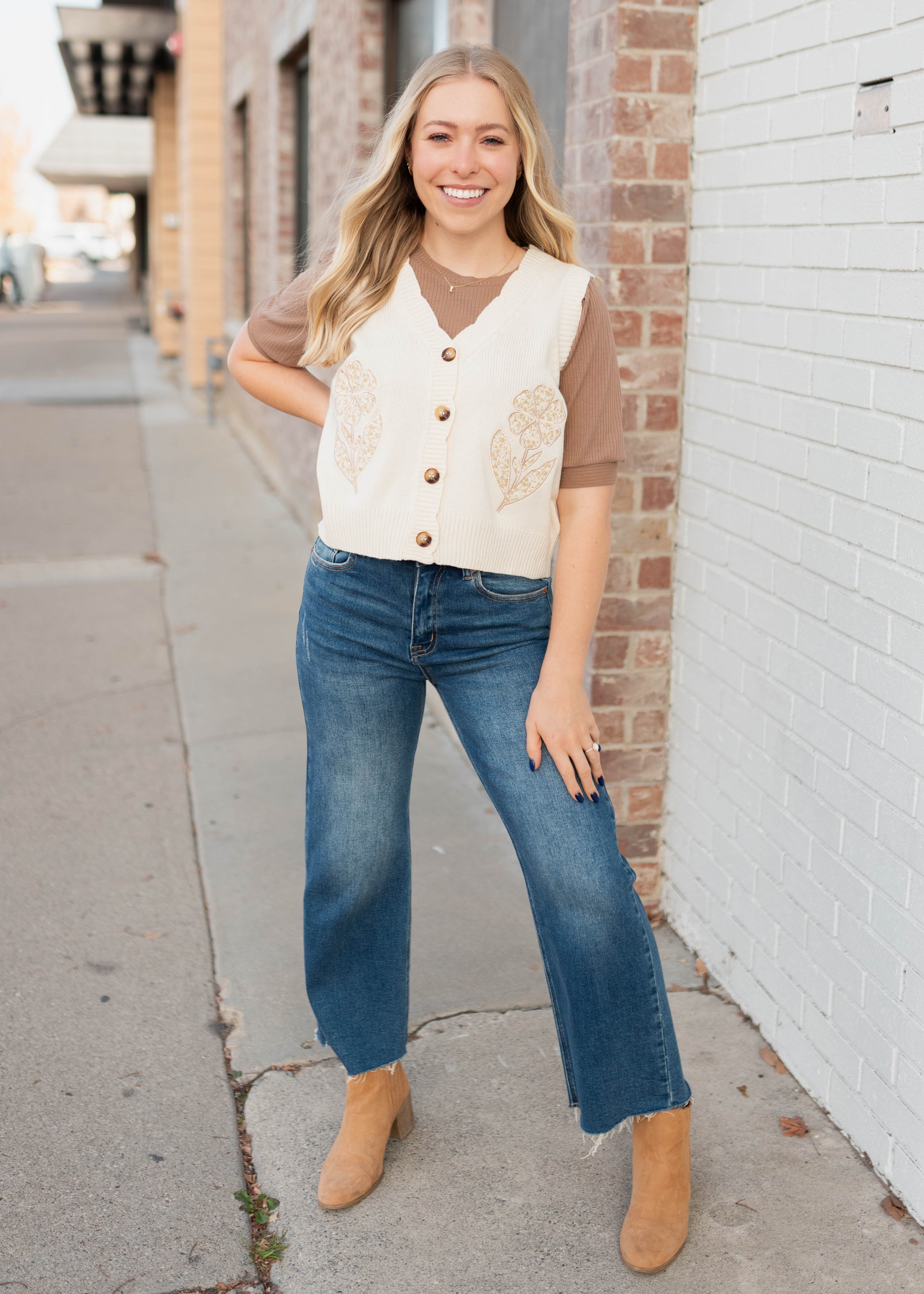 Lyra Flower Patch Sweater Vest