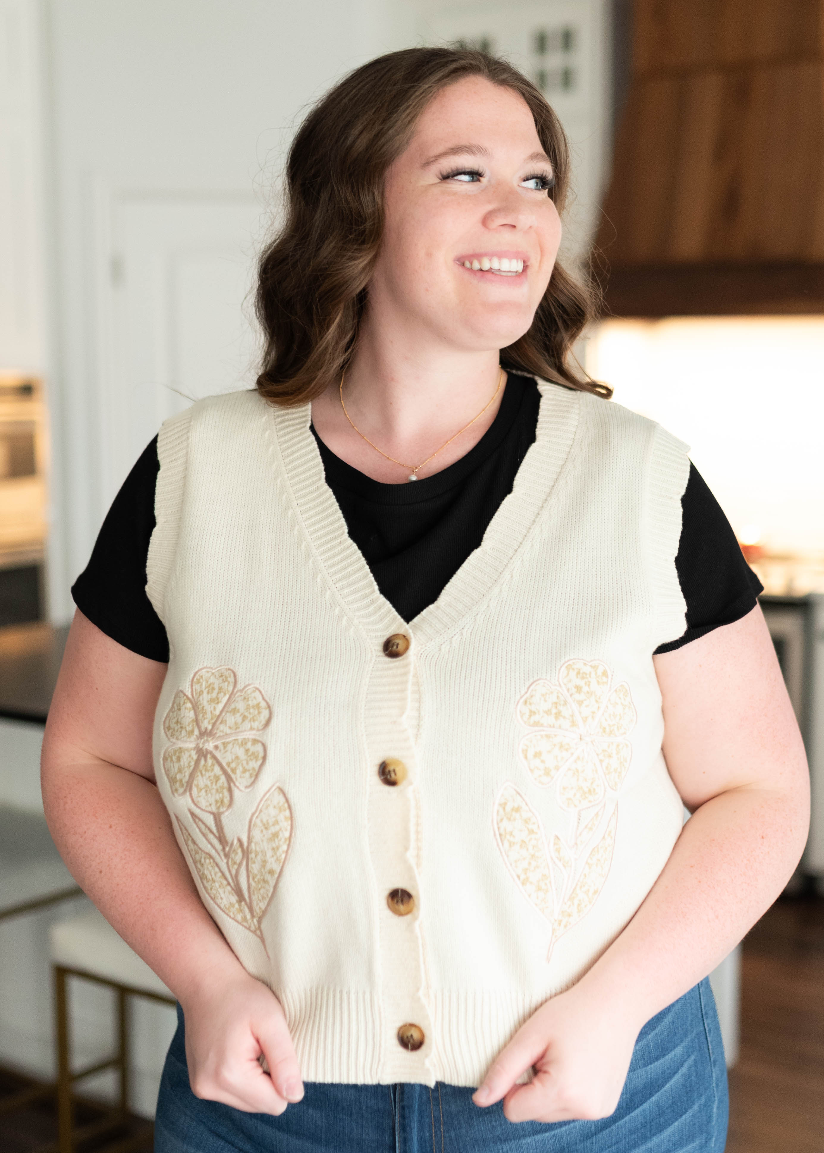 Lyra Flower Patch Sweater Vest