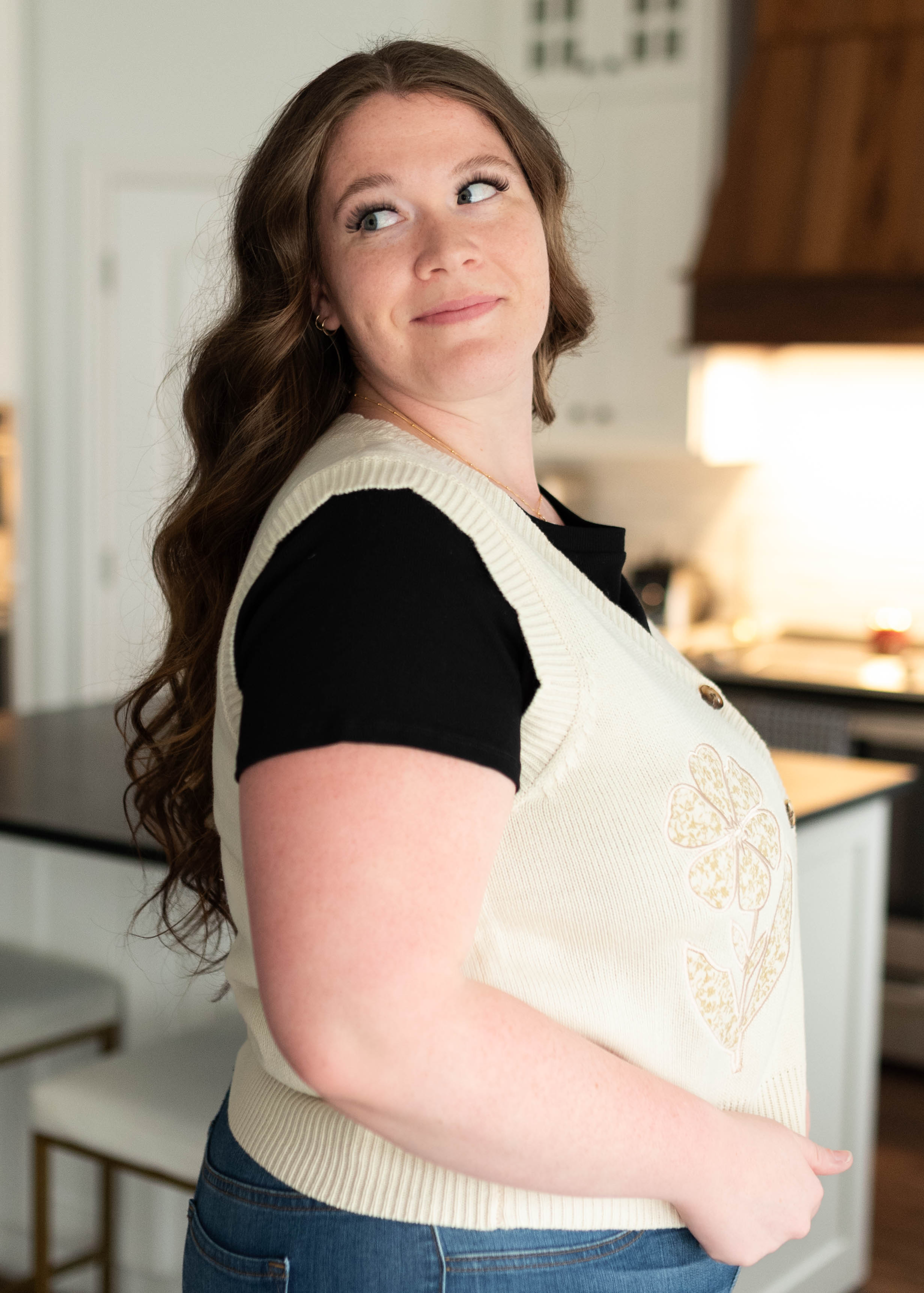 Lyra Flower Patch Sweater Vest