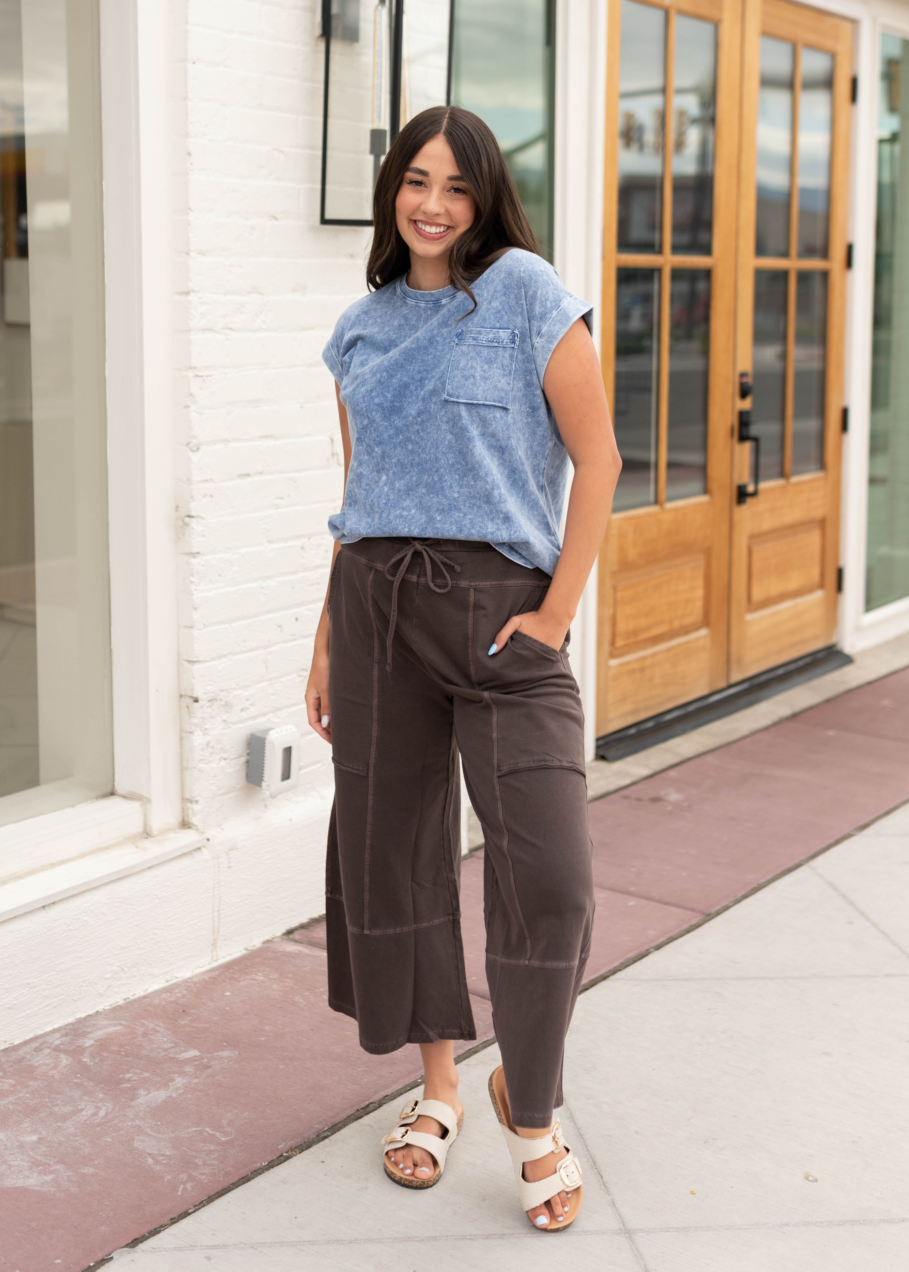Tilly Brown Wide Leg Pants