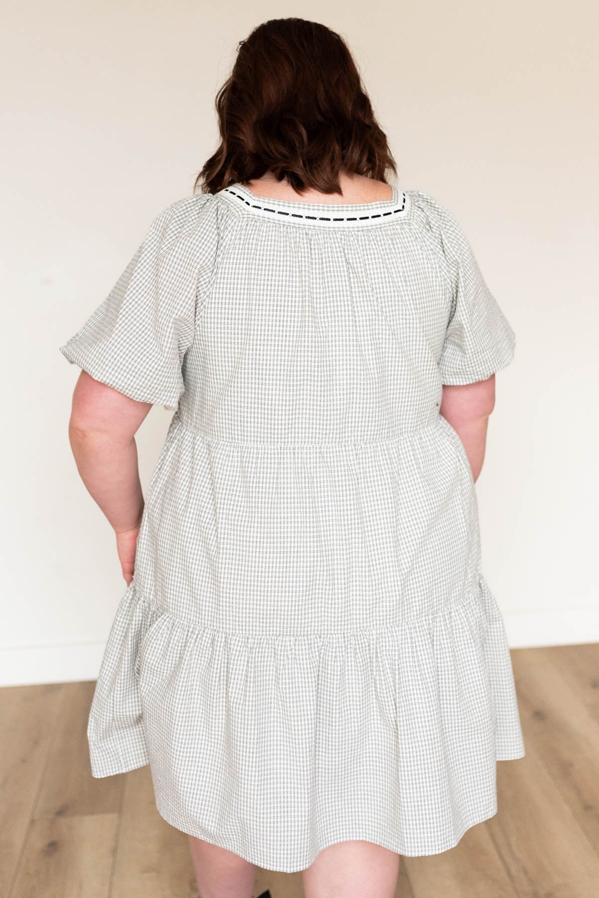Mackenzie Black Checkered Dress