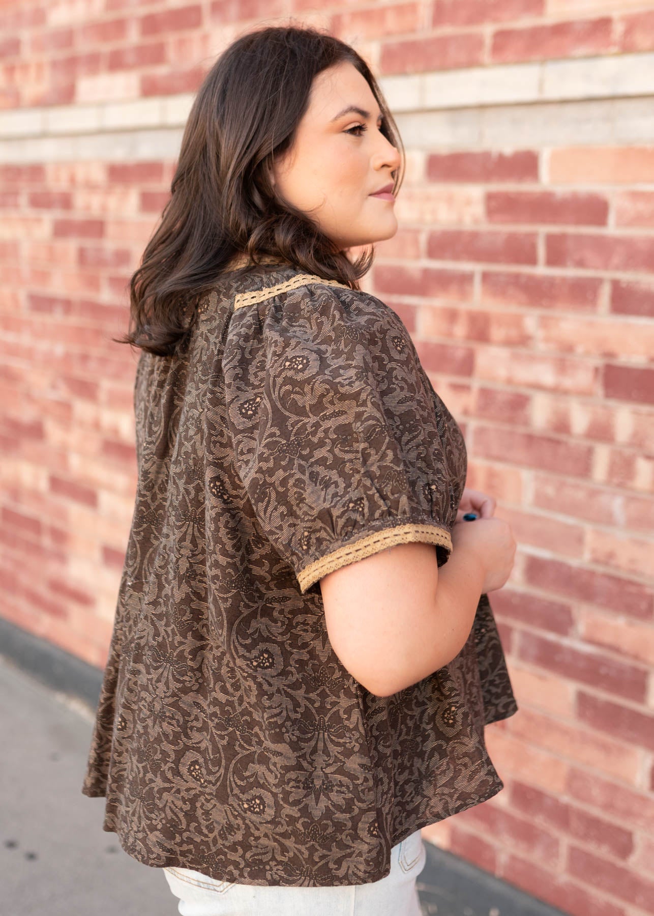 Madison Brown Pattern Top