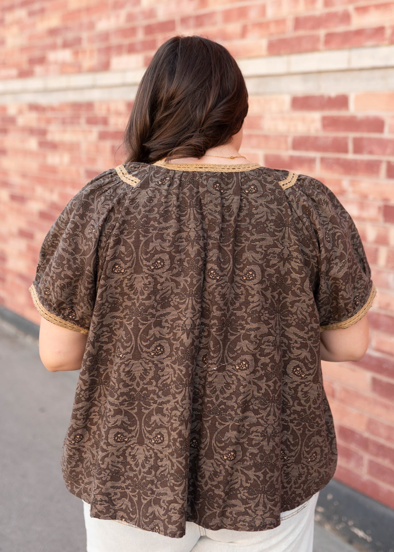 Madison Brown Pattern Top