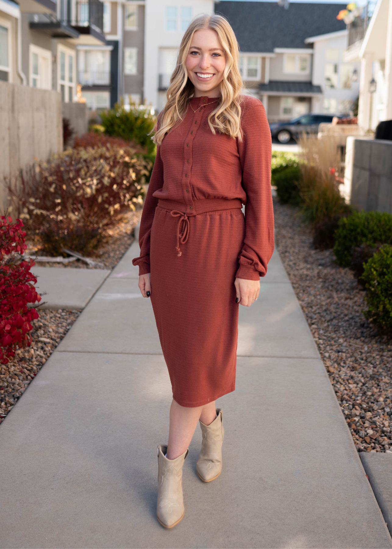 Maggie Burnt Sienna Cardigan
