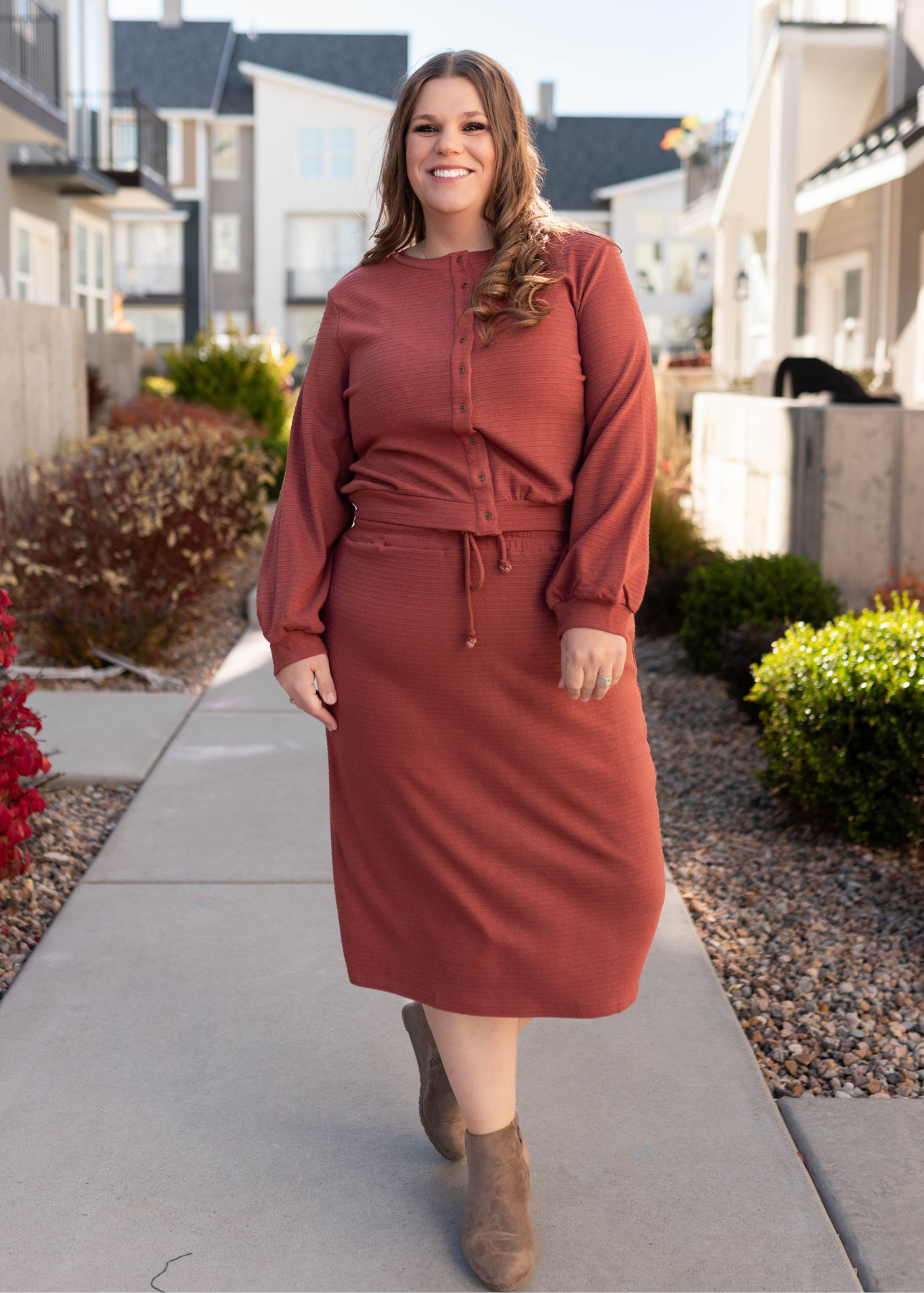 Maggie Burnt Sienna Cardigan