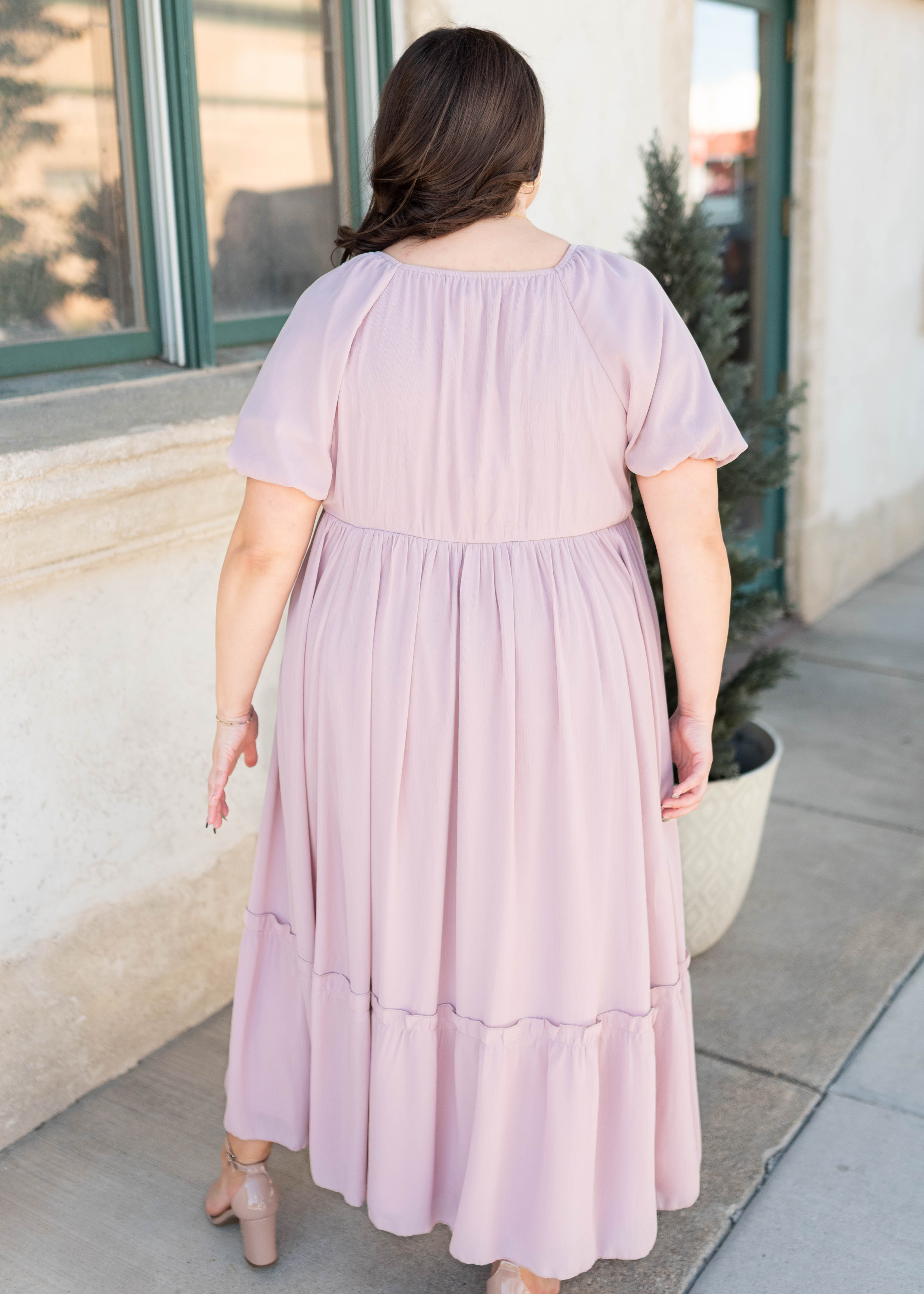 Margo Lilac Tiered Dress