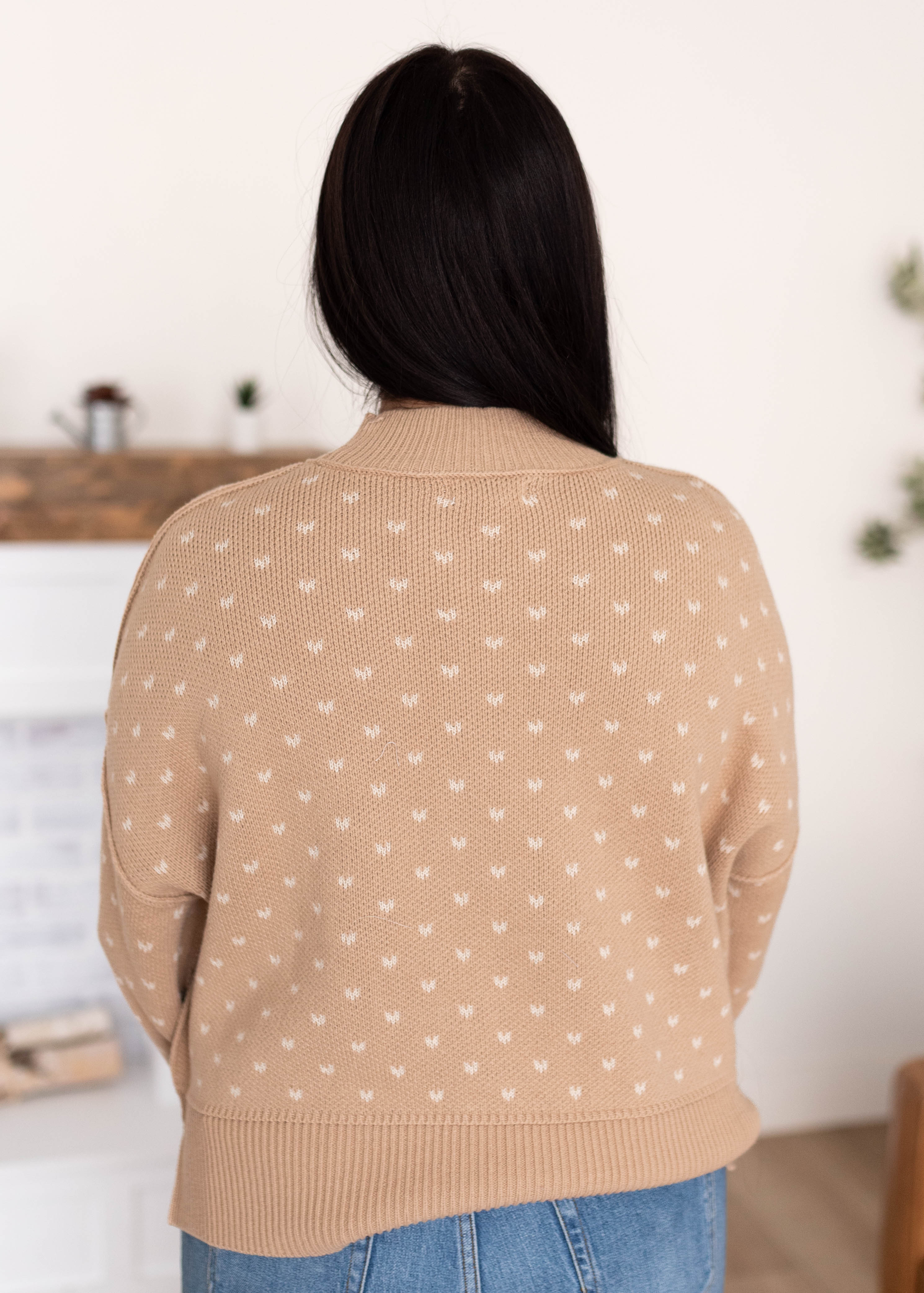Margot Taupe Heart Sweater