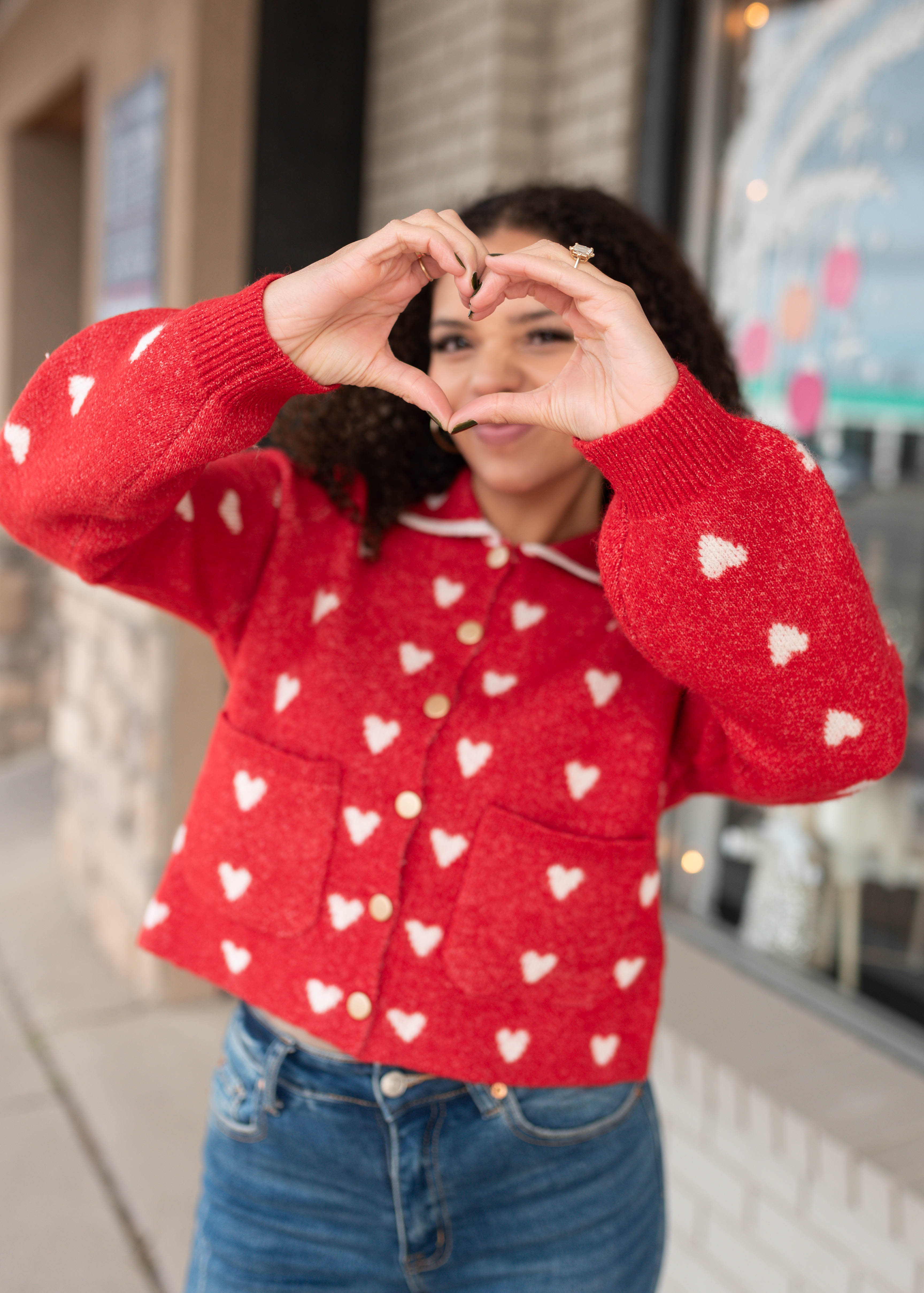 Marlie Red Heart Cardigan