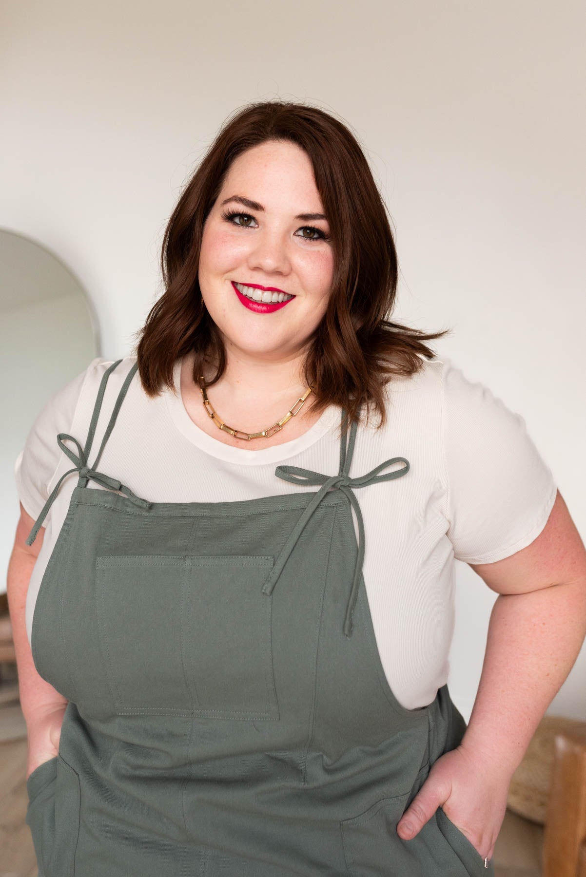 Melany Olive Jumper Dress
