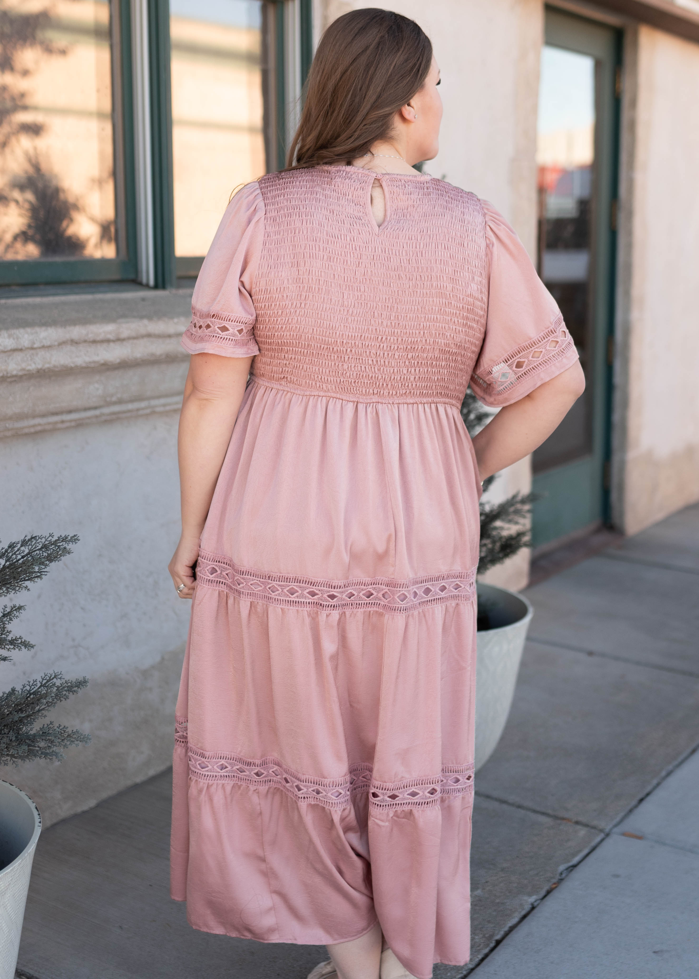 Millie Blush Smocked Dress