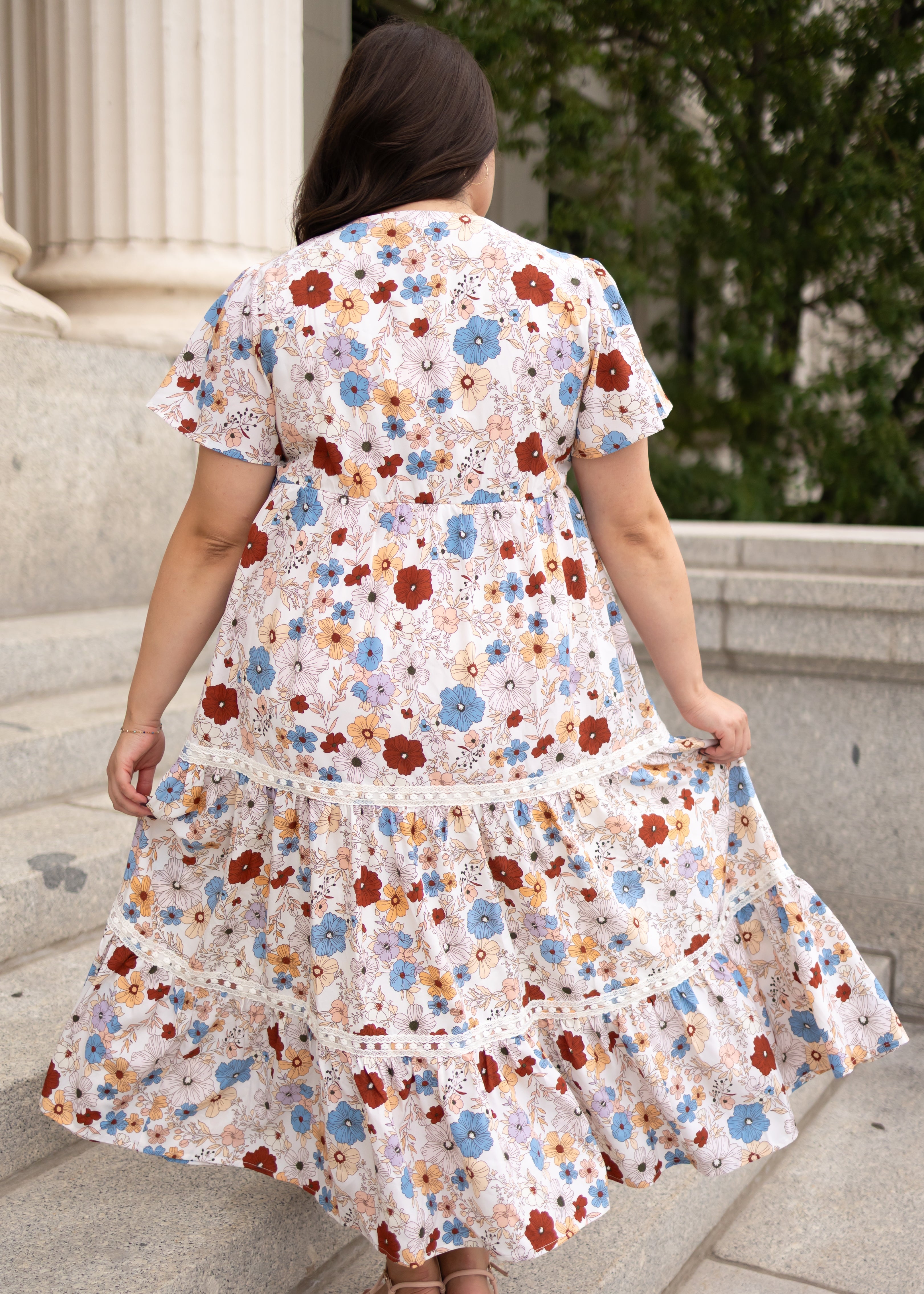 Mina Cream Floral Dress