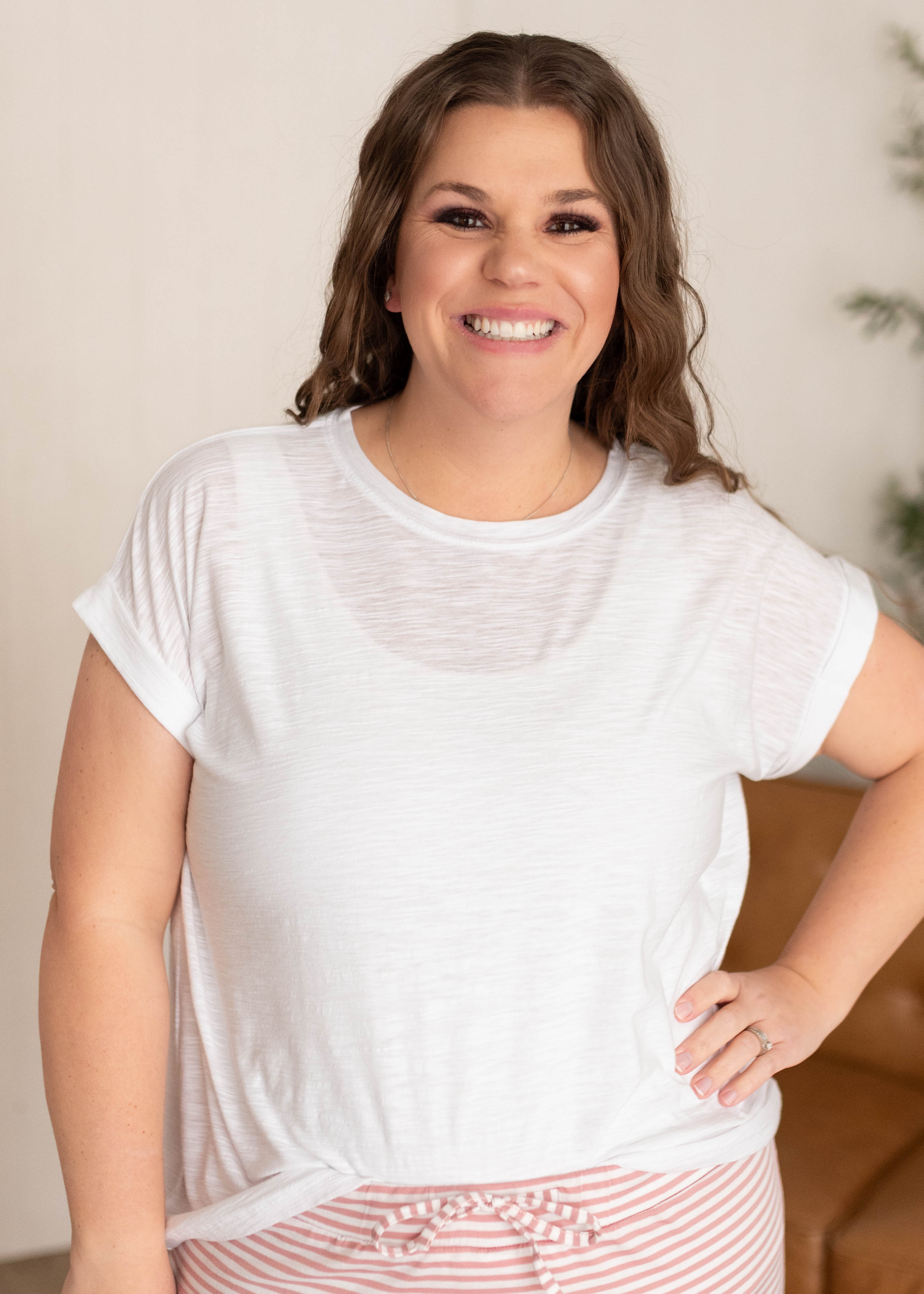 Nicole White Cap Sleeve Top