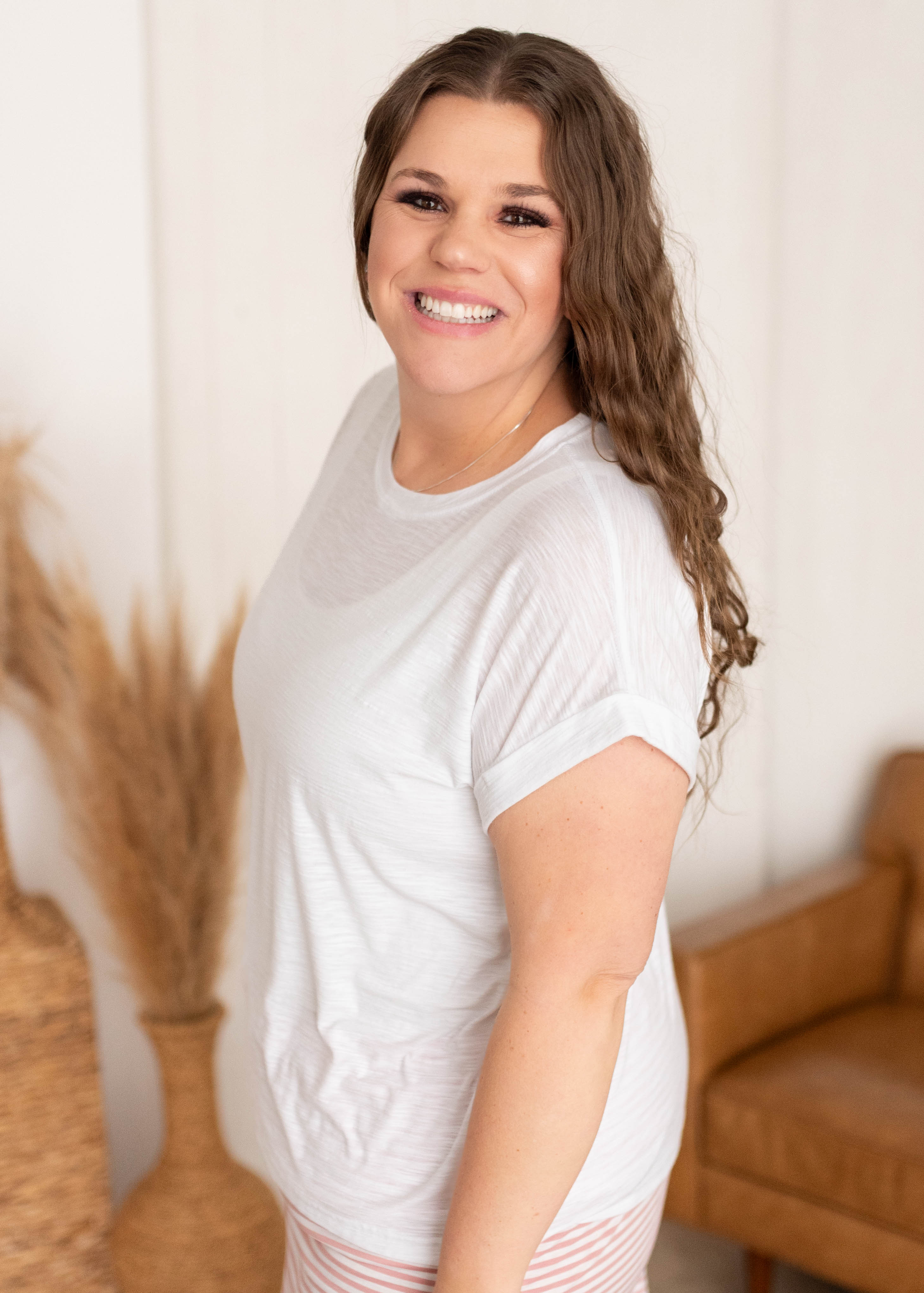 Nicole White Cap Sleeve Top