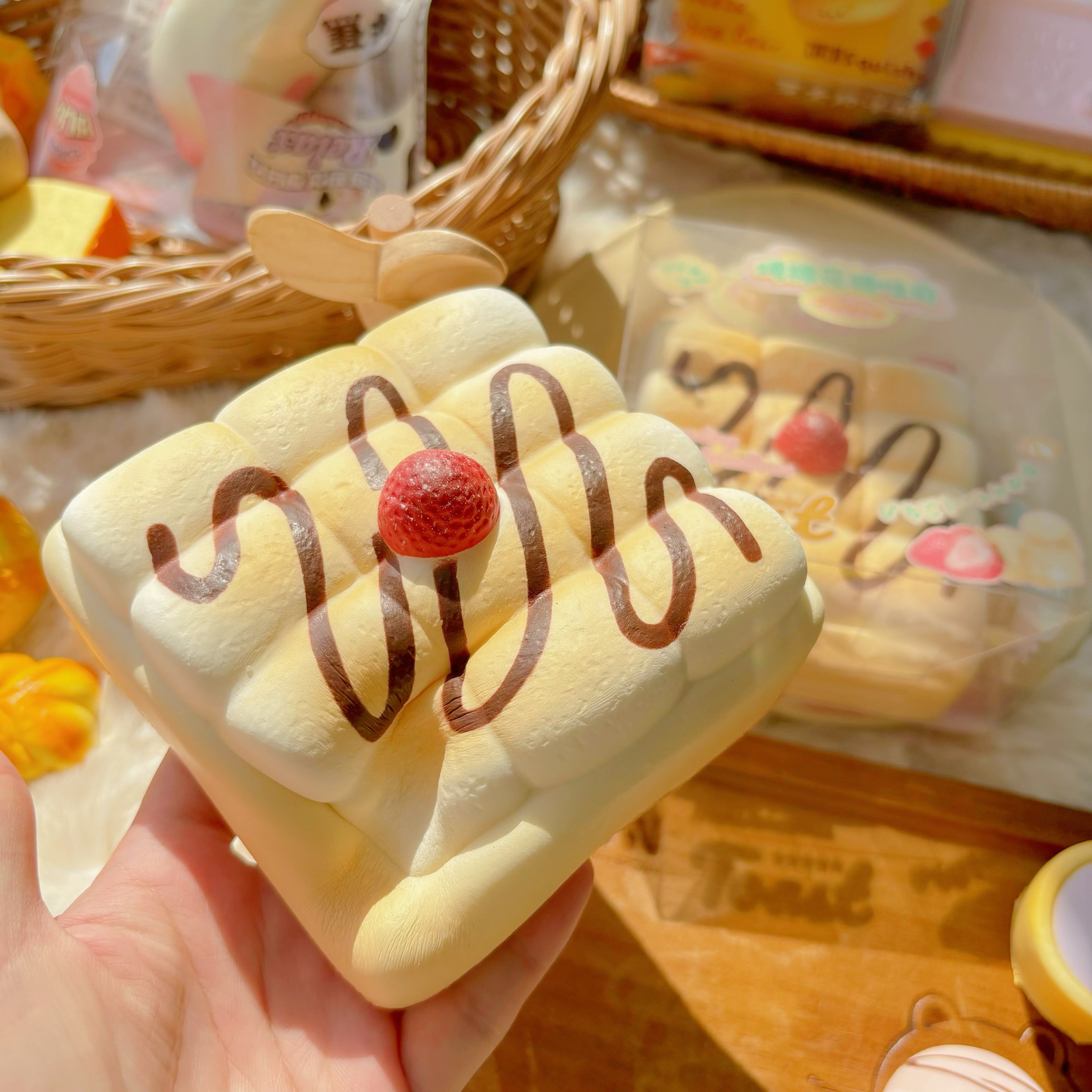 Marshmallow Toast Slow Rebound Squishy Toy