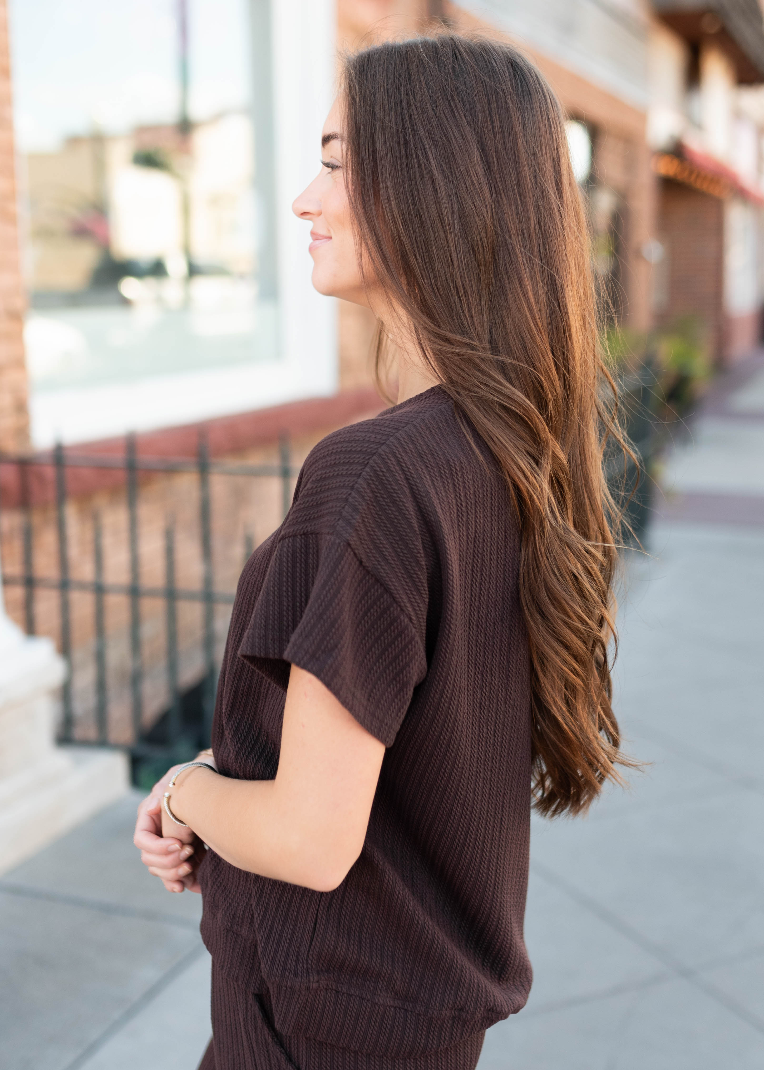 Oaklyn Dark Brown Top