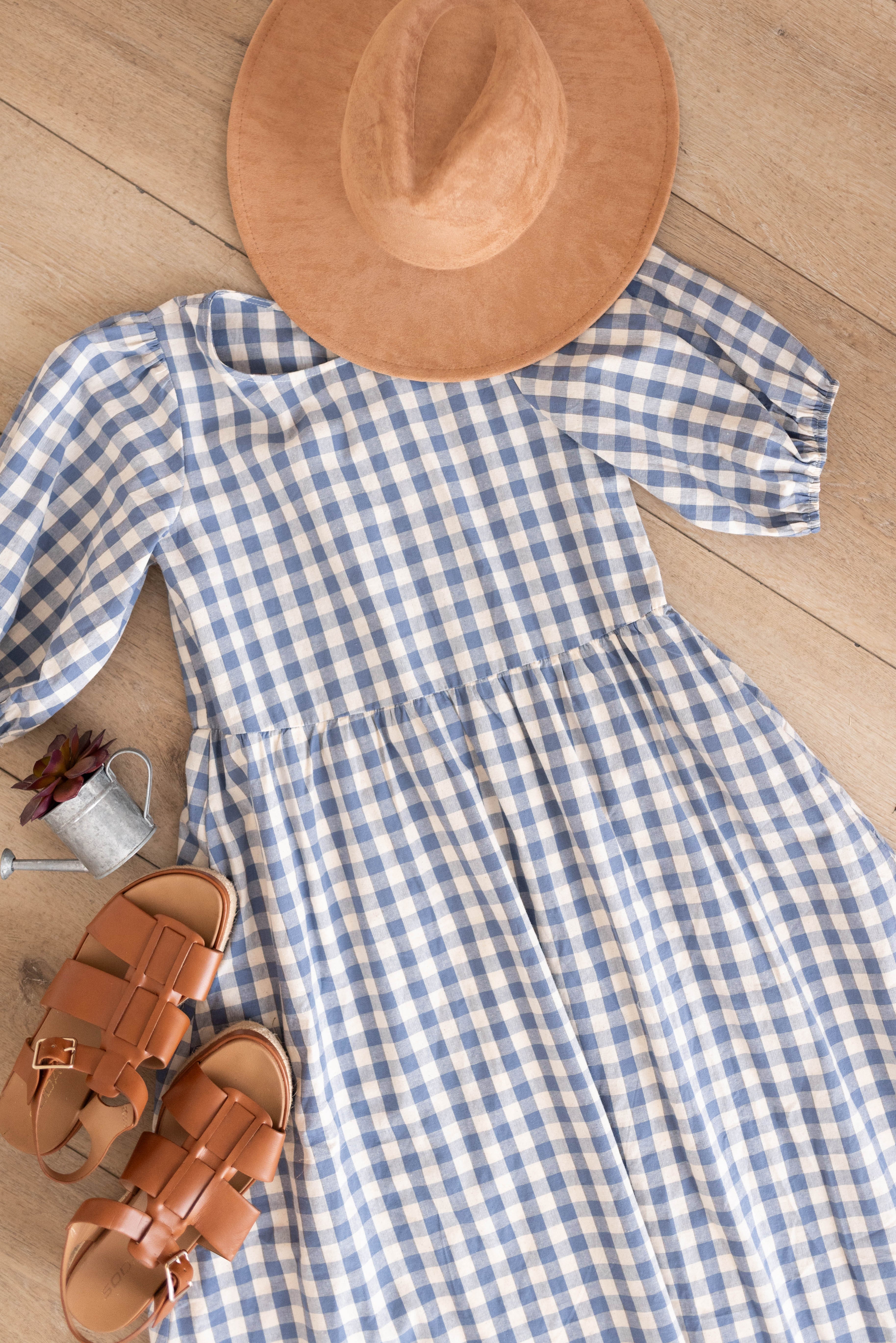 Rachel Blue Gingham Dress