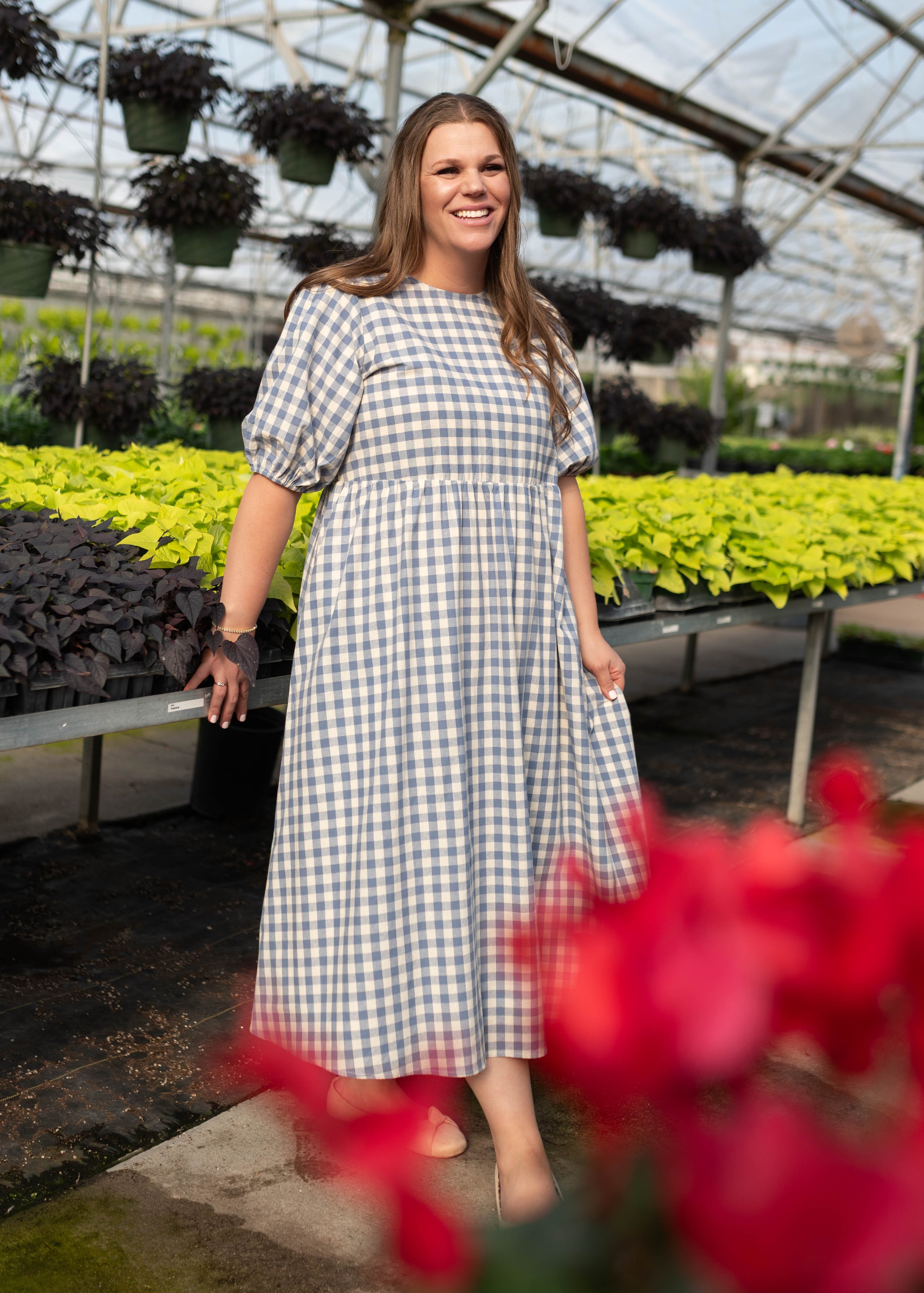 Rachel Blue Gingham Dress